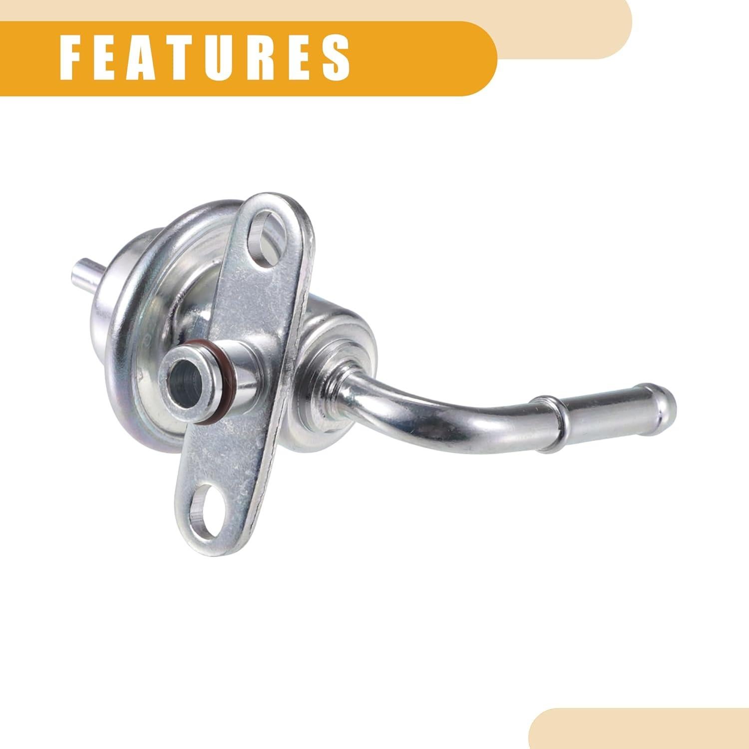 Fuel Injection Pressure Regulator No.23280-15020 - Car Fuel Pressure Regulator - for Toyota Celica 1994-1997 Metal Silver Tone - 1 Pc