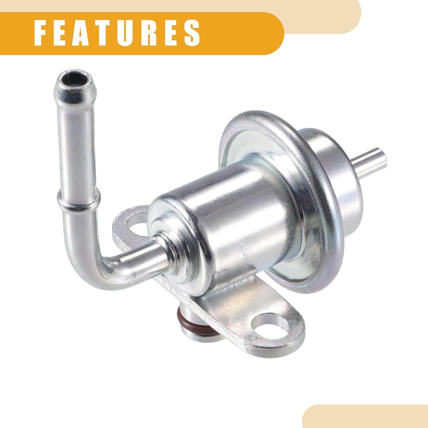 Fuel Injection Pressure Regulator No.23280-15020 - Car Fuel Pressure Regulator - for Toyota Celica 1994-1997 Metal Silver Tone - 1 Pc