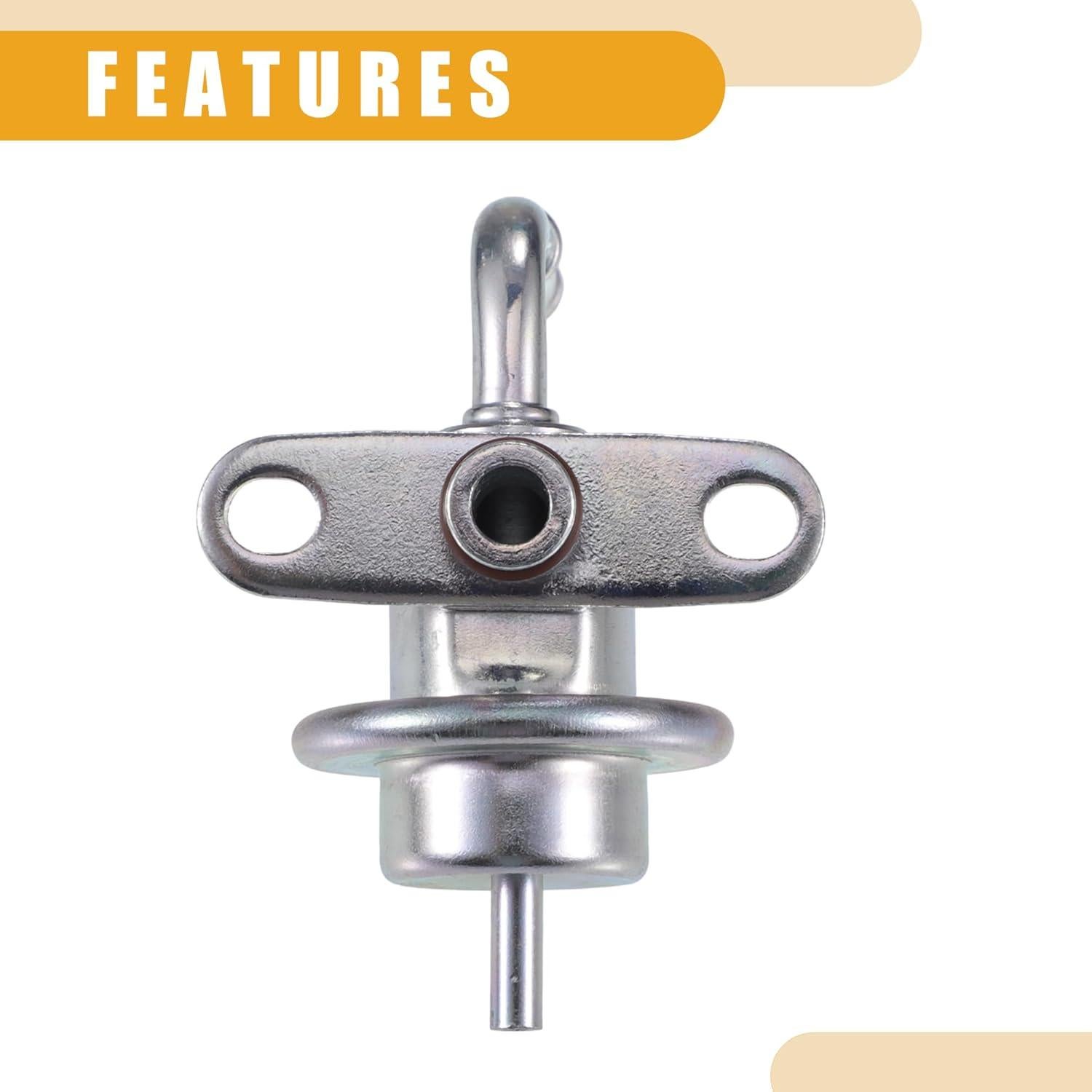 Fuel Injection Pressure Regulator No.23280-15020 - Car Fuel Pressure Regulator - for Toyota Celica 1994-1997 Metal Silver Tone - 1 Pc