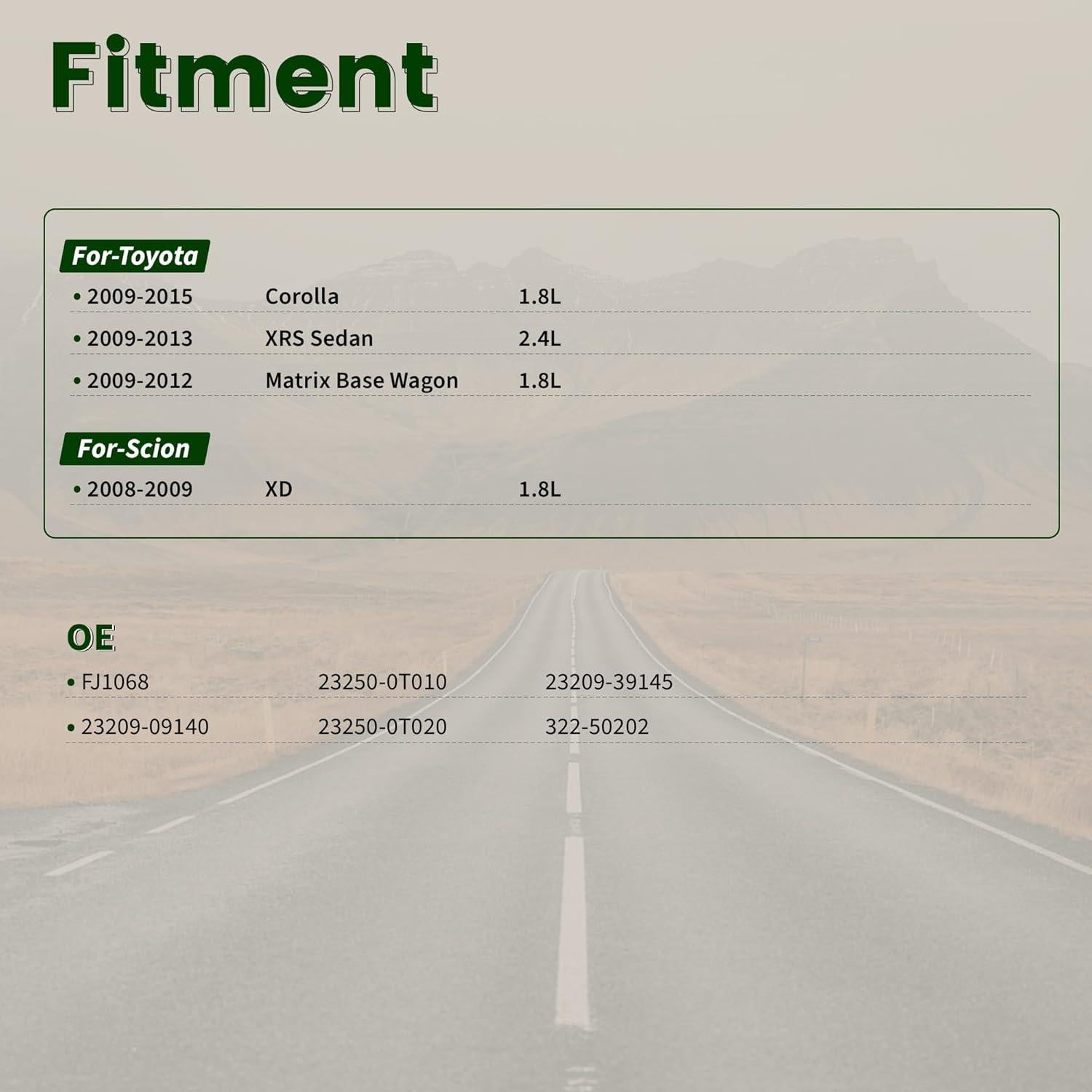 Inyectores de combustible SUXNOS para Toyota Corolla 2009-2015