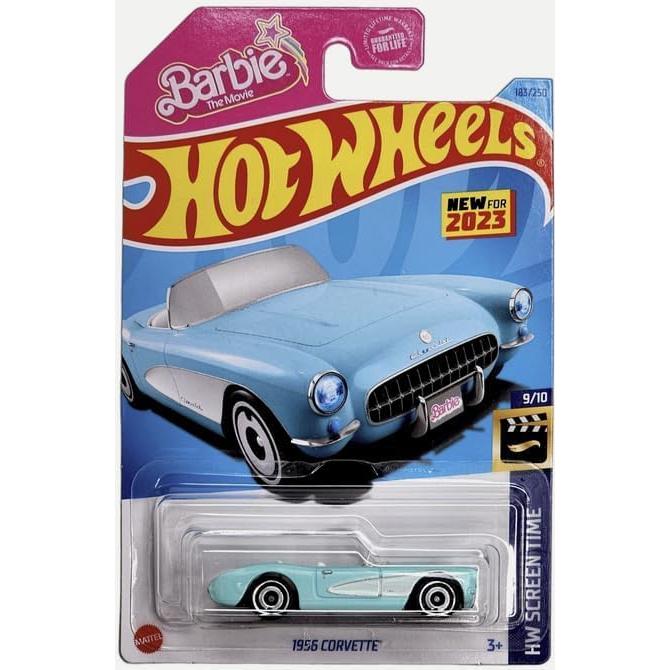Coche de Juguete Hot Wheels Corvette 1956 Azul 10 cm