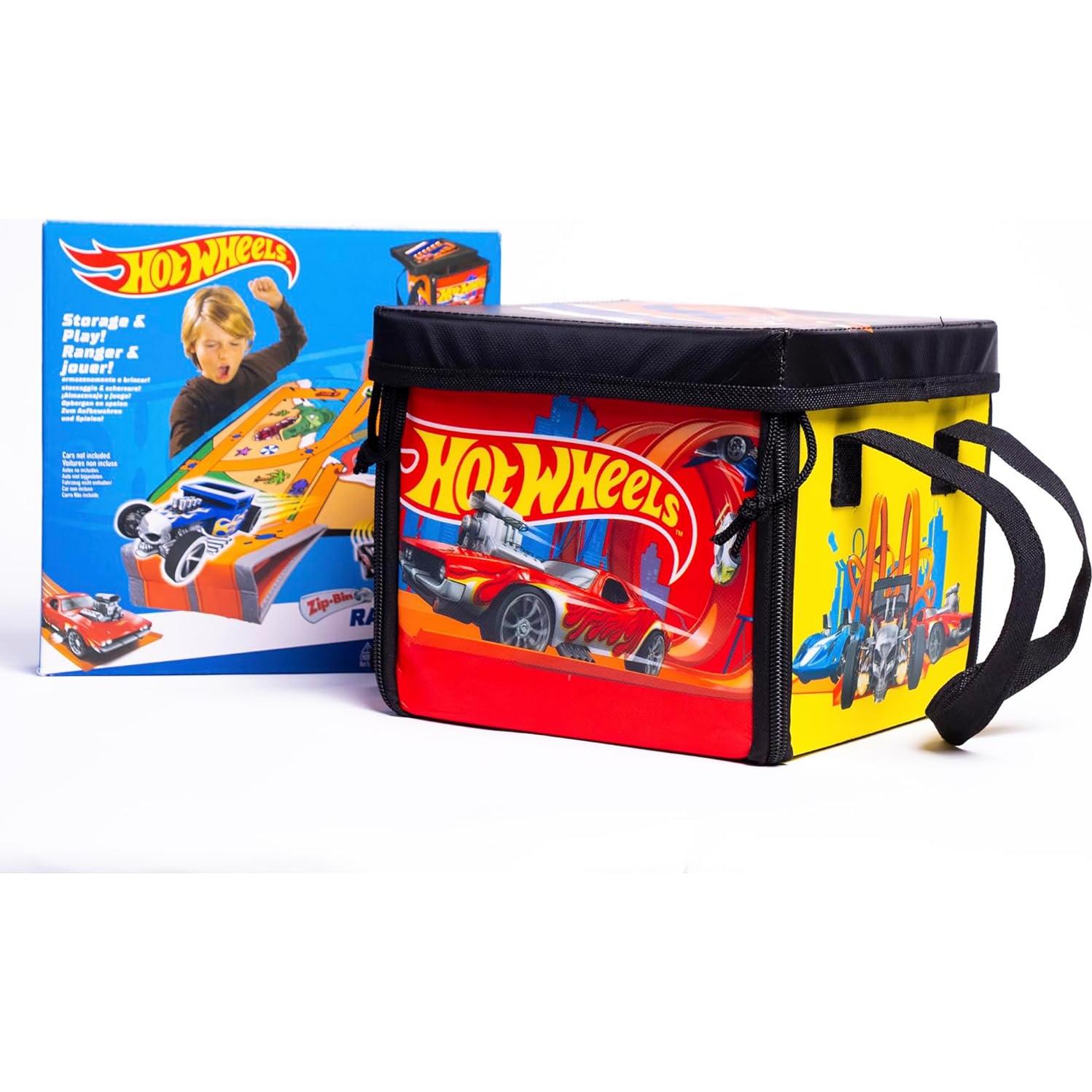 Hot Wheels ZipBin Ramp It Up - Tapete y Almacenaje 53 cm