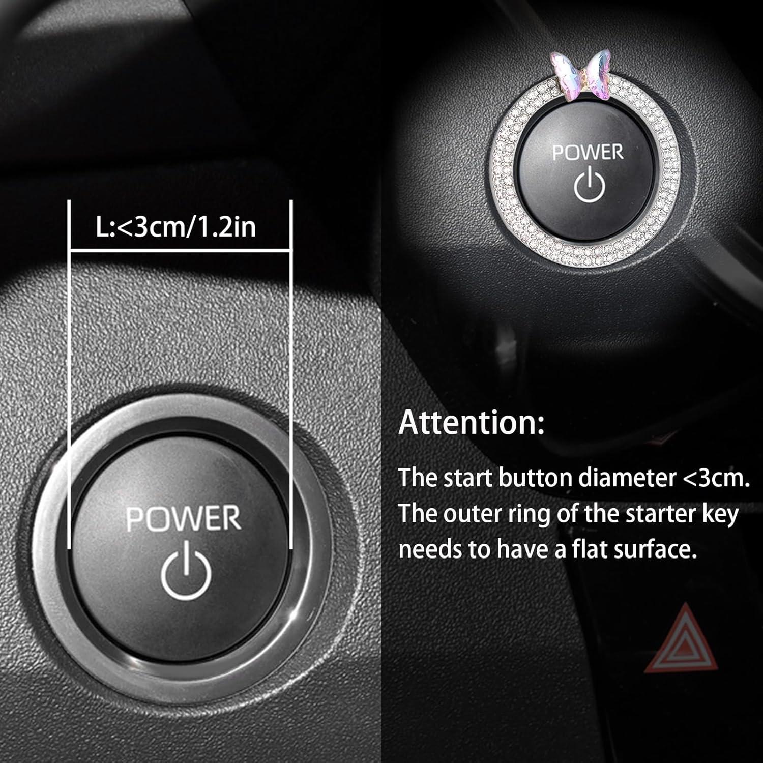 Anillo de Encendido de Coche ORIESSE Lazo Rosa Brillante