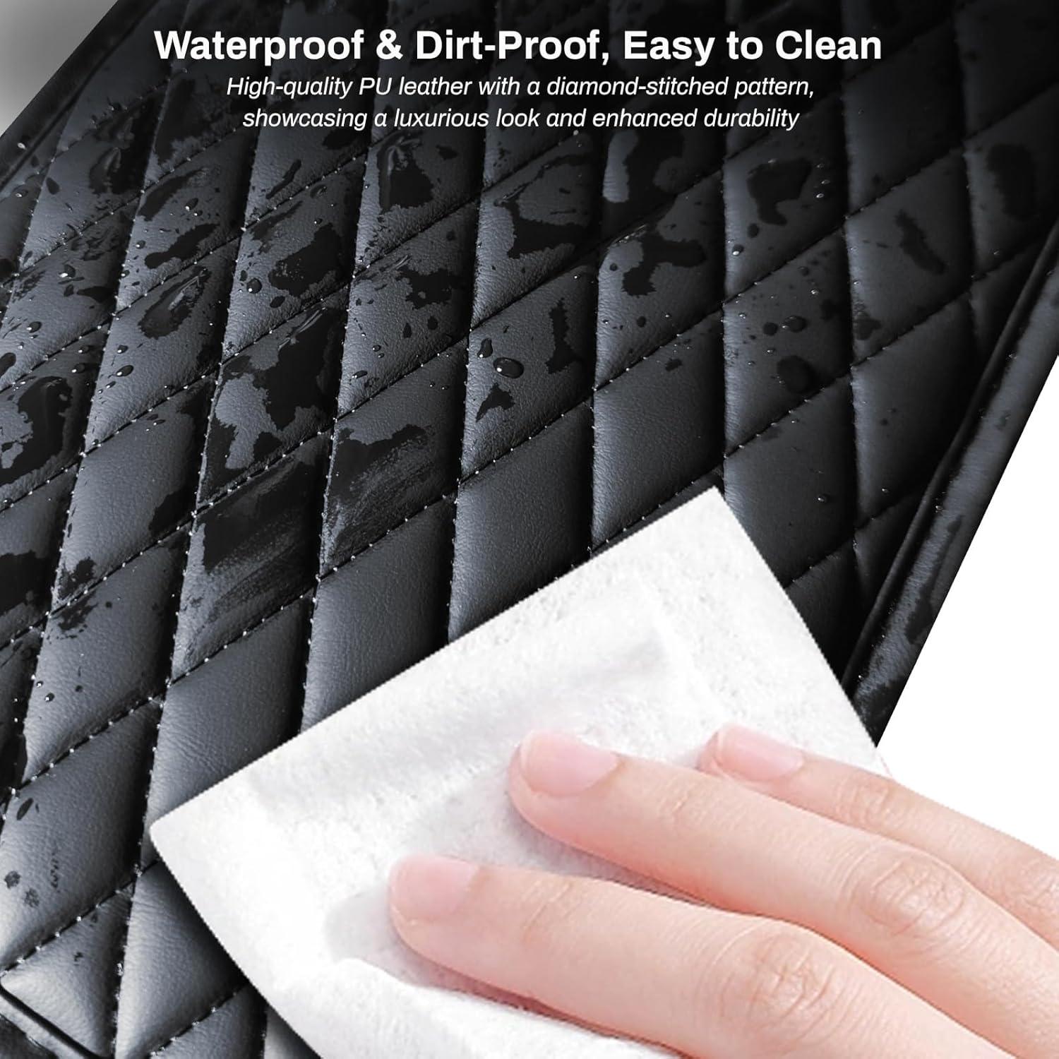 Cubierta de Consola Central Ouzorp de Cuero Microfibra 30x20cm