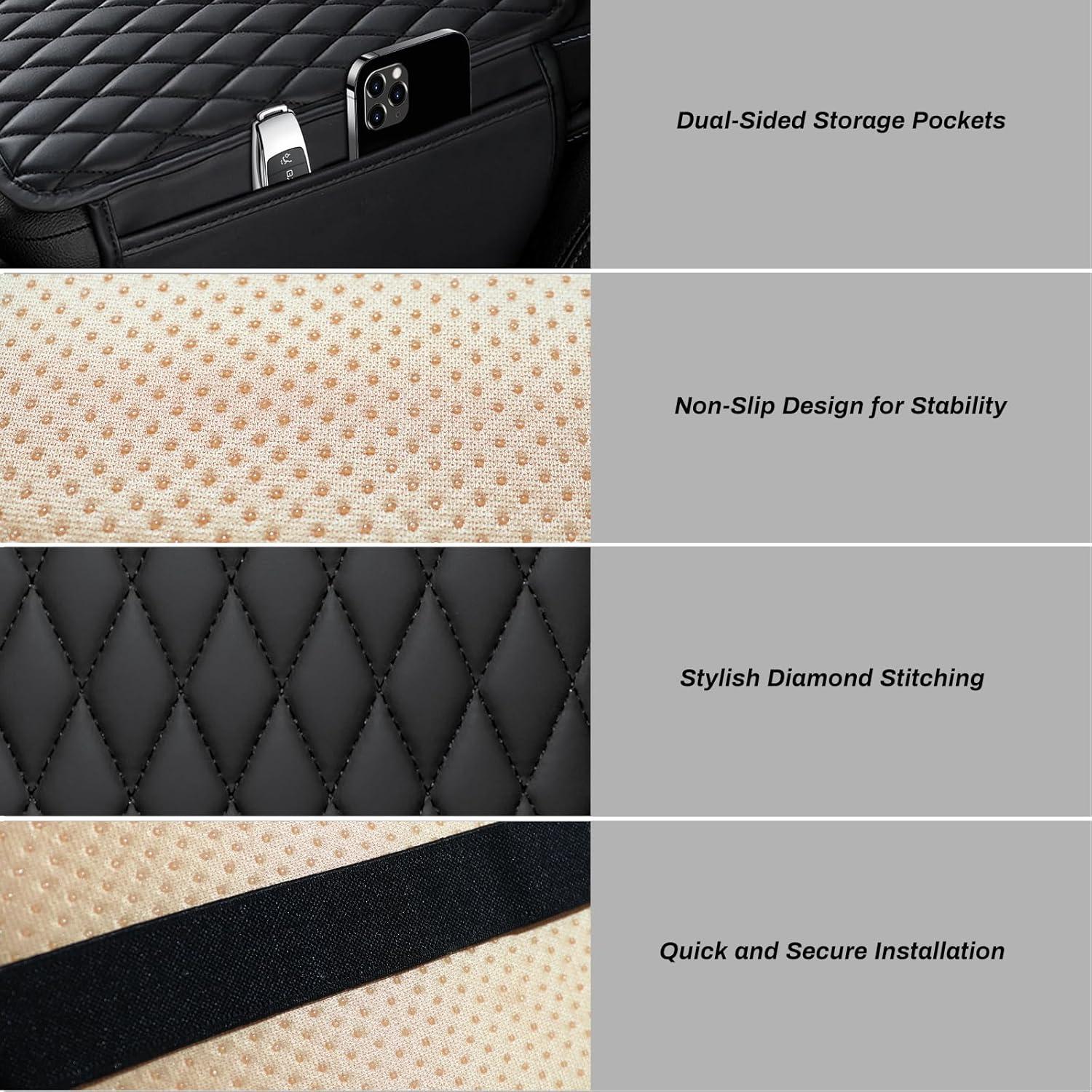 Cubierta de Consola Central Ouzorp de Cuero Microfibra 30x20cm