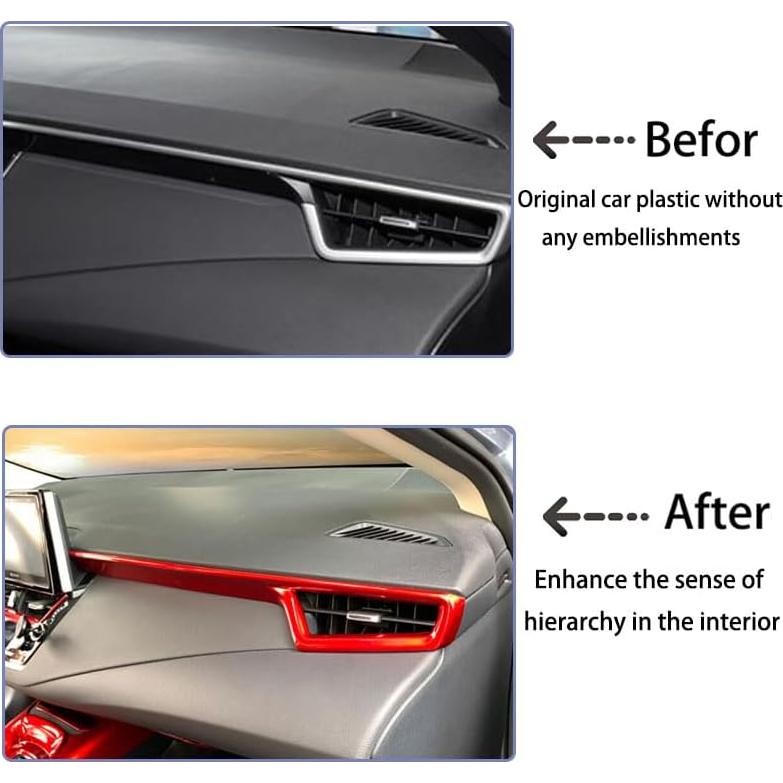 Accesorios Toyota Corolla 2020-2025 ABS Rojo 3PCS Set