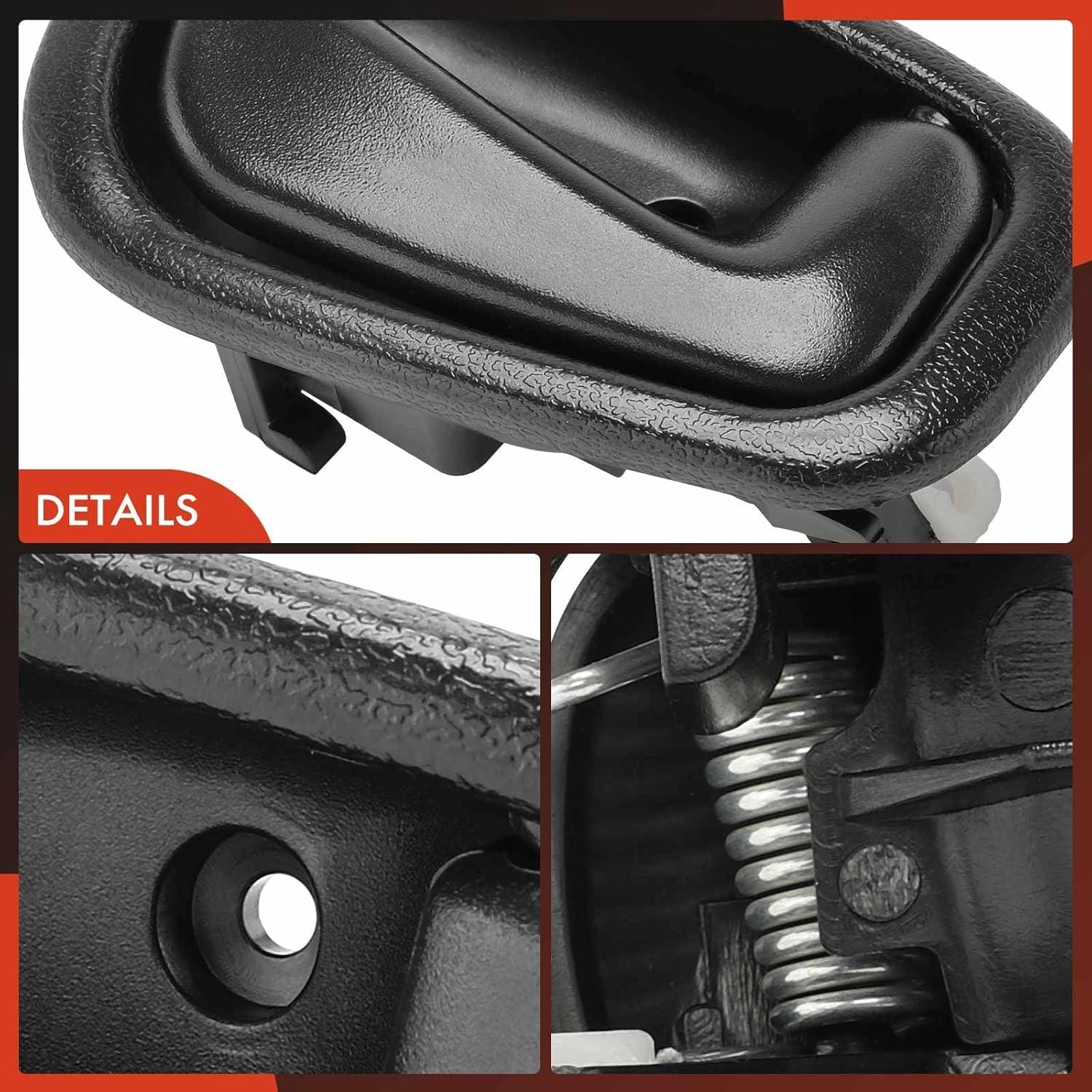 Mangos de Puerta Interior A-Premium para Toyota Corolla y Chevrolet Prizm 1998-2002, Juego de 4 Piezas, Negro Texturizado