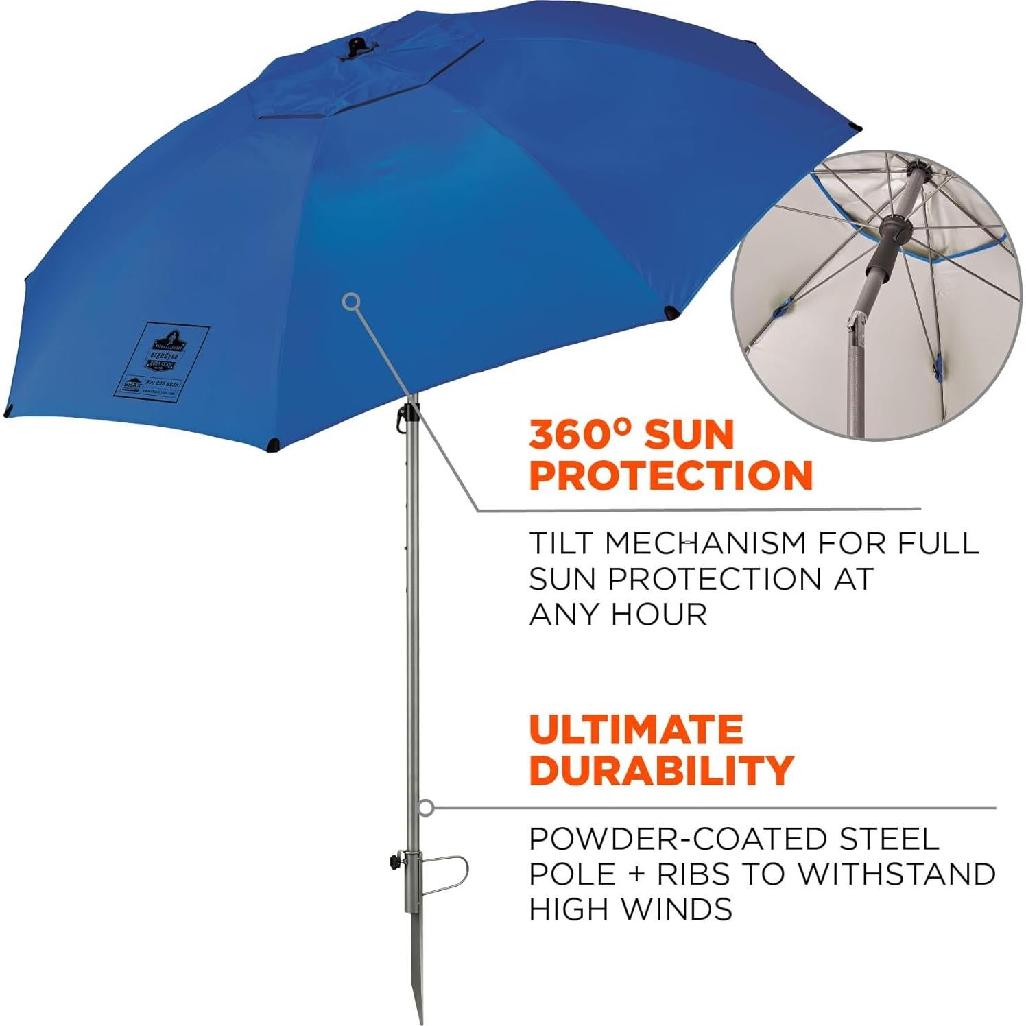 Paraguas Industrial Ergodyne SHAX 6100 2.3m Azul