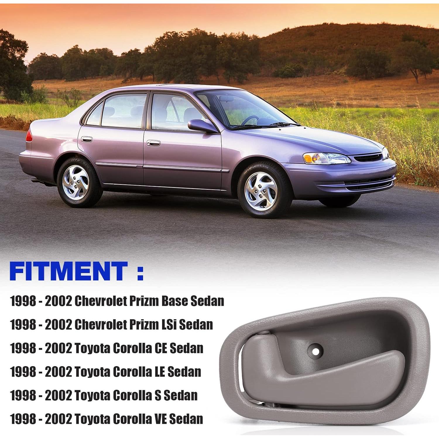 Manija de Puerta Interior LCWRGS para Toyota Corolla y Chevy Prizm 1998-2002 - Gris