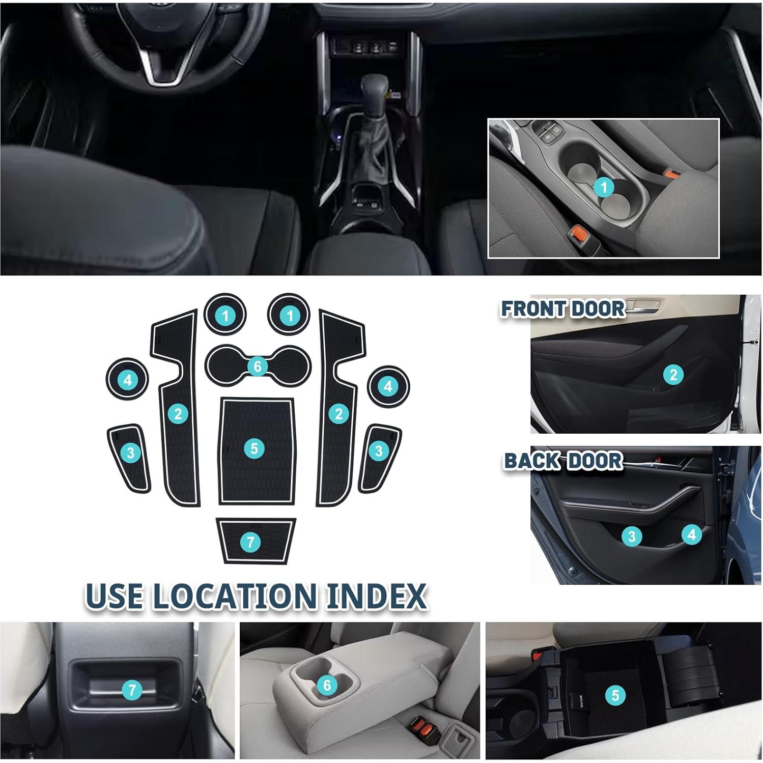 Alfombrillas de ranura de puerta Toyota Corolla 2019-2025 11PCS