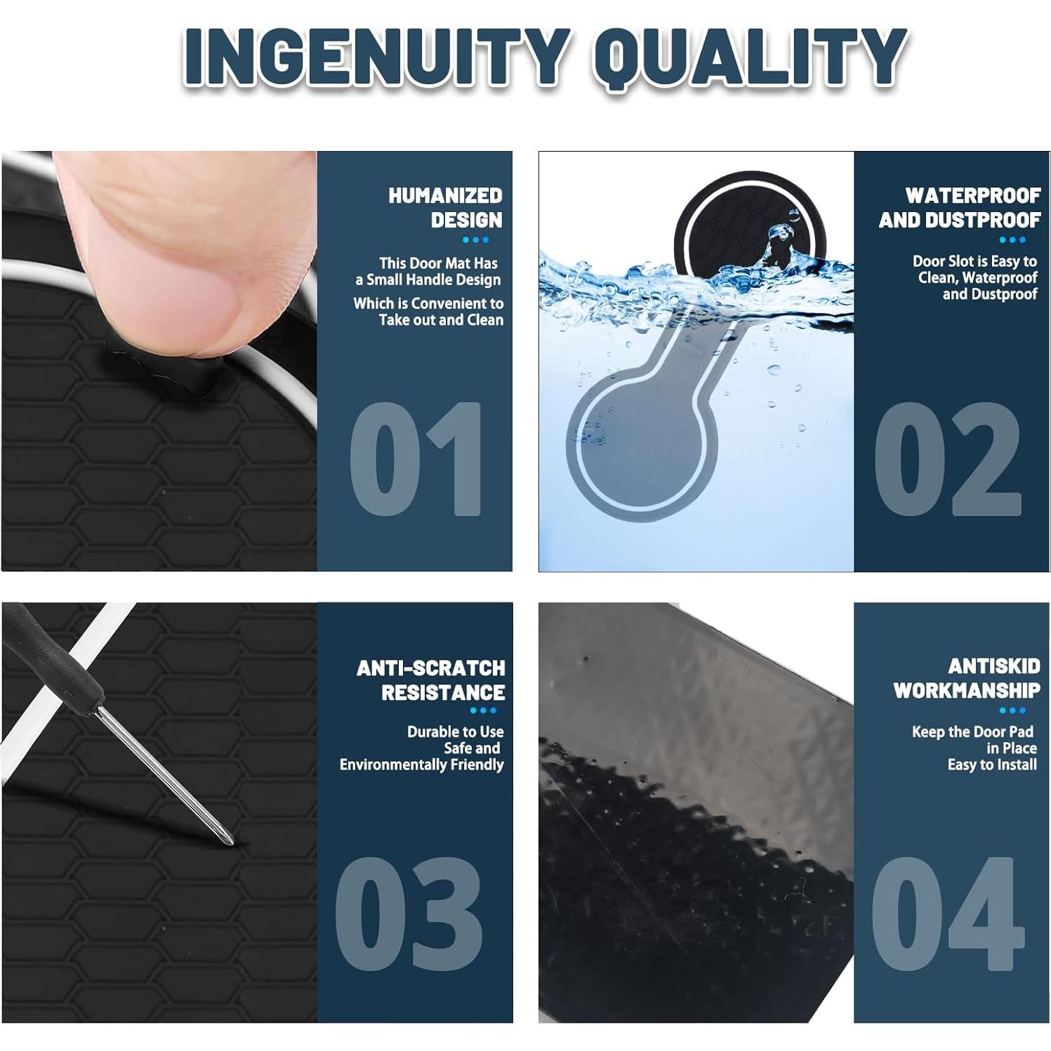 Alfombrillas de ranura de puerta Toyota Corolla 2019-2025 11PCS