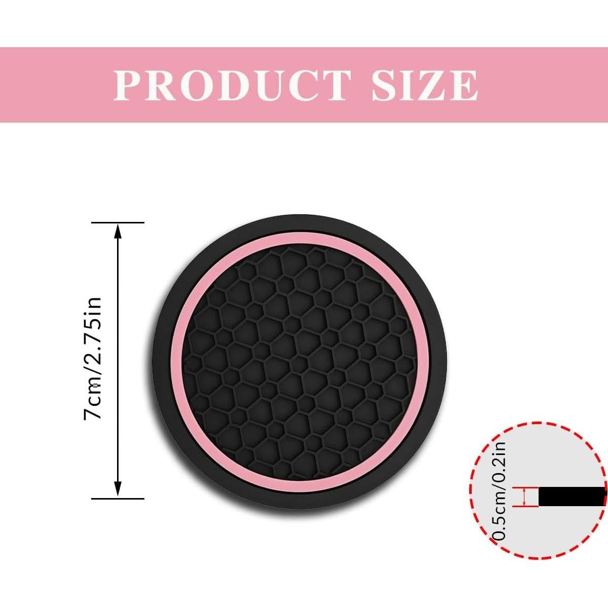 4 Posavasos Antideslizantes Couslcd para Coche 6.99 cm