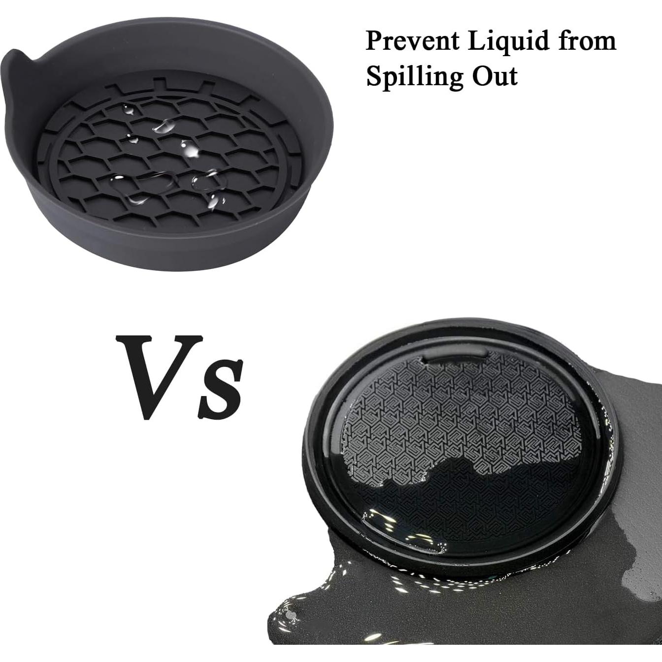 Soportes para Tazas Automotrices Amooca Paquete de 4 Negro