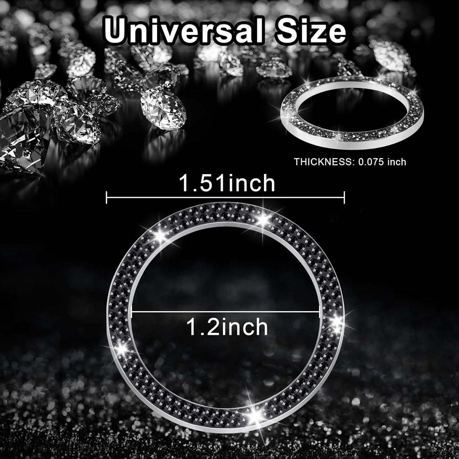 Anillo Decorativo de Cristal LivTee para Botón de Arranque - 2 Unidades