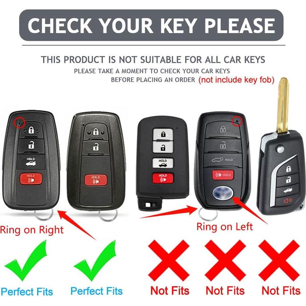 Funda de Llave Toyota Camry RAV4 Cacacar Verde TPU 360°