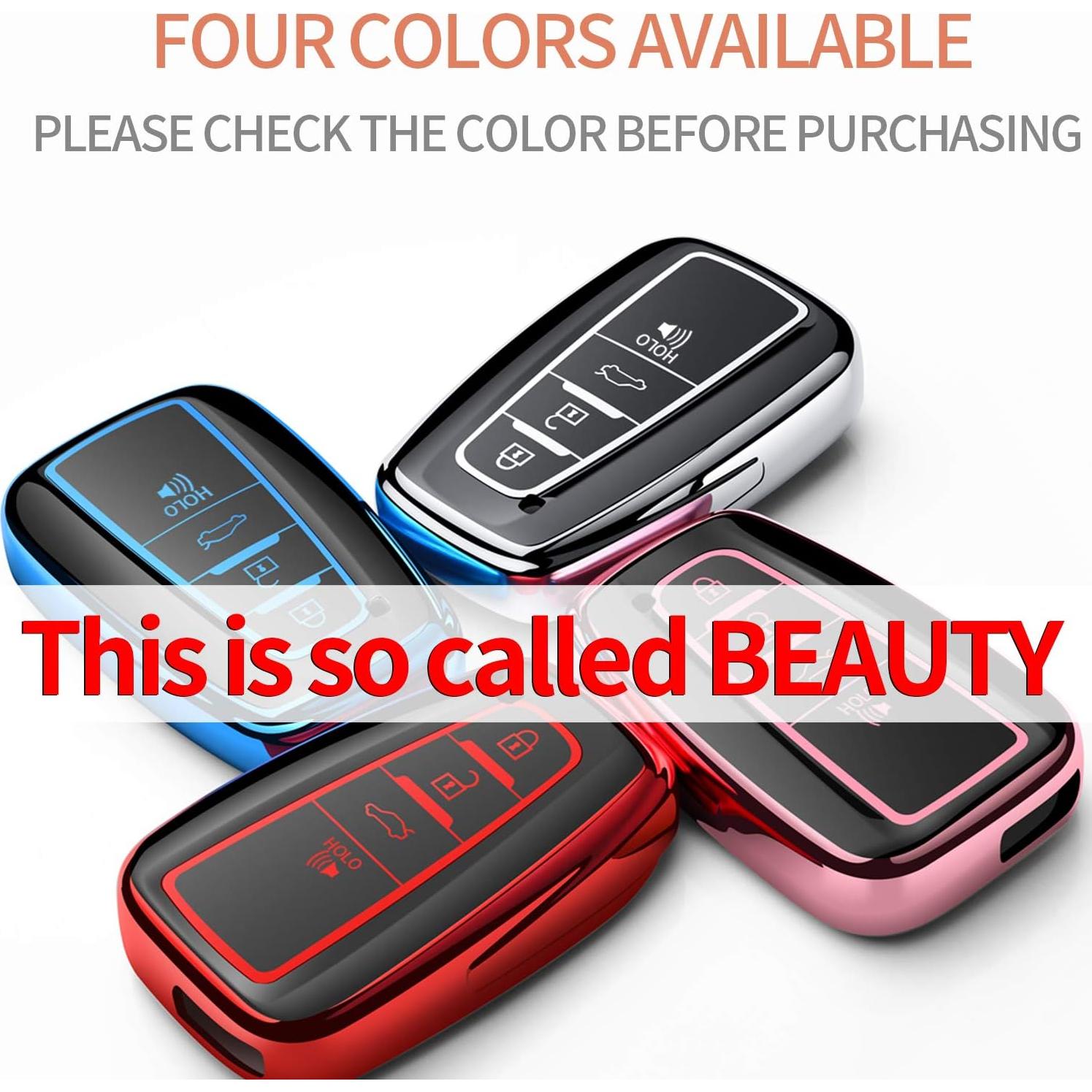 Funda de Llave Tukellen TPU Rojo para Toyota 2020-2024