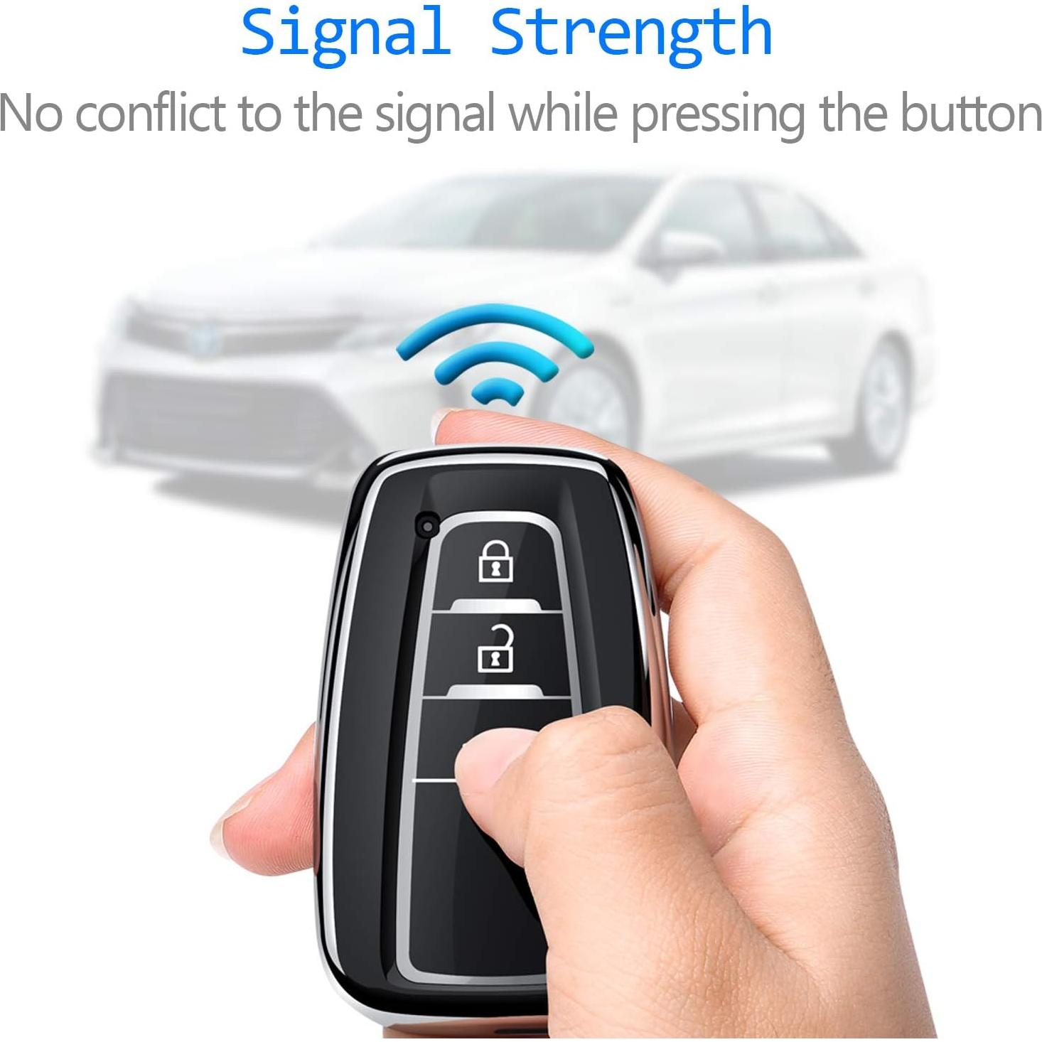 Funda de Llave Tukellen TPU Rojo para Toyota 2020-2024