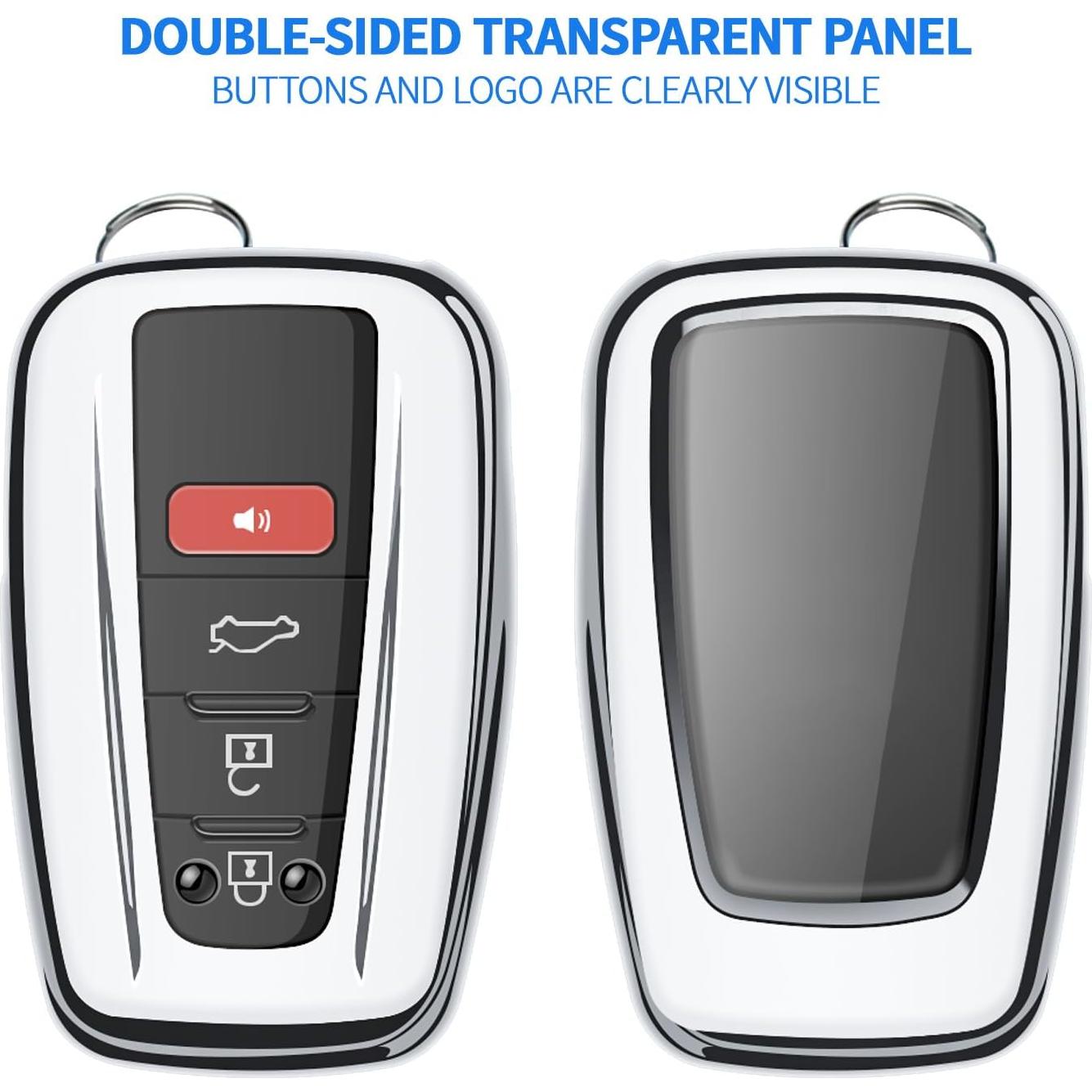 Cubierta de Llavero Autophone TPU Plata para Toyota 2020-2024