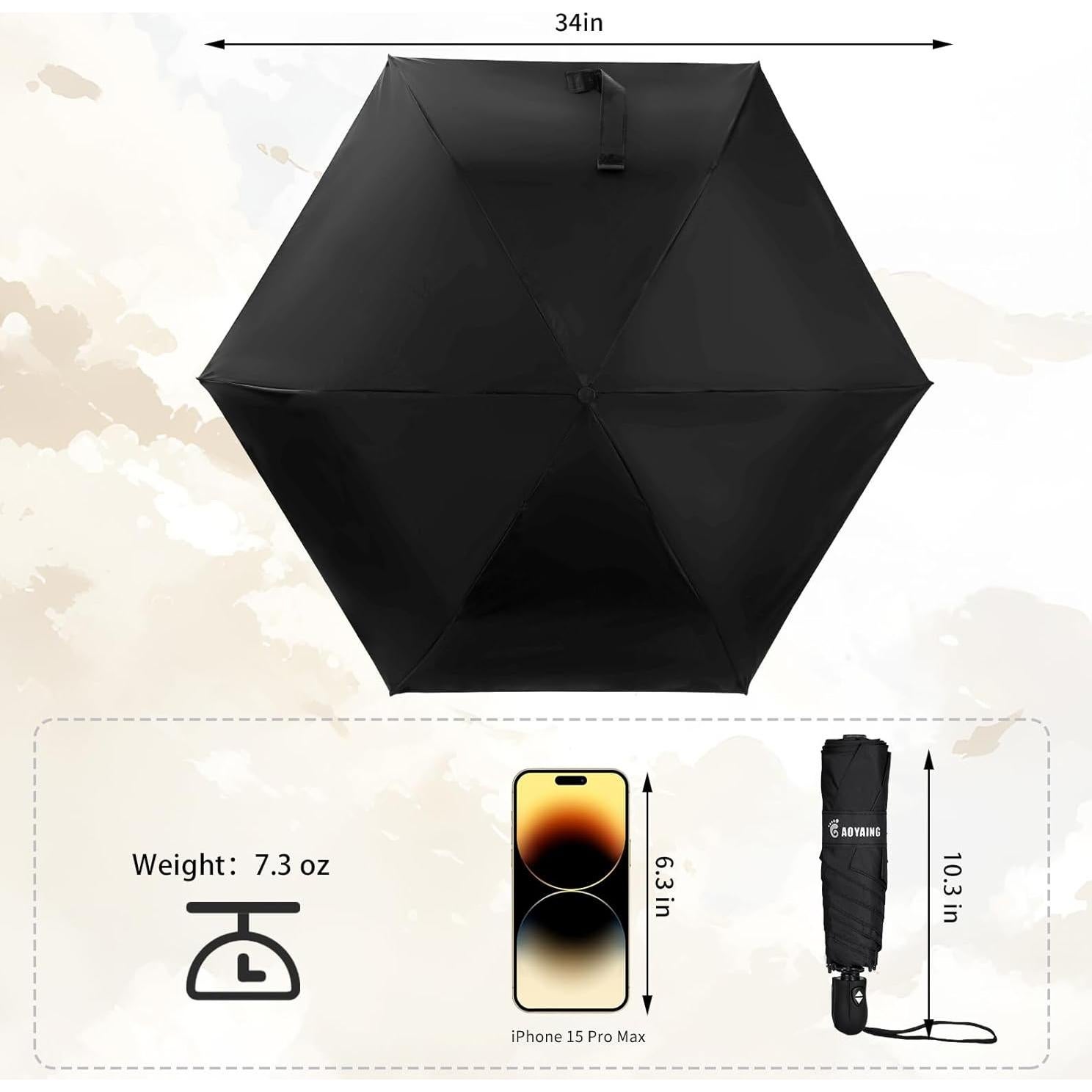 Paraguas Automático Compacto GAOYAING Plegable UV 50+