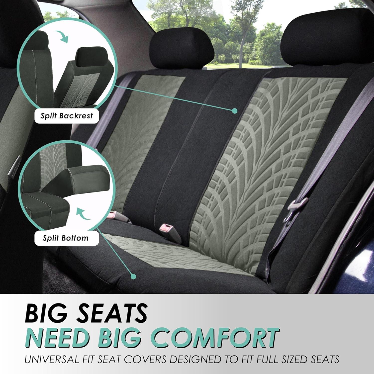 Fundas de Asiento de Coche FH Group Juego Completo Gris