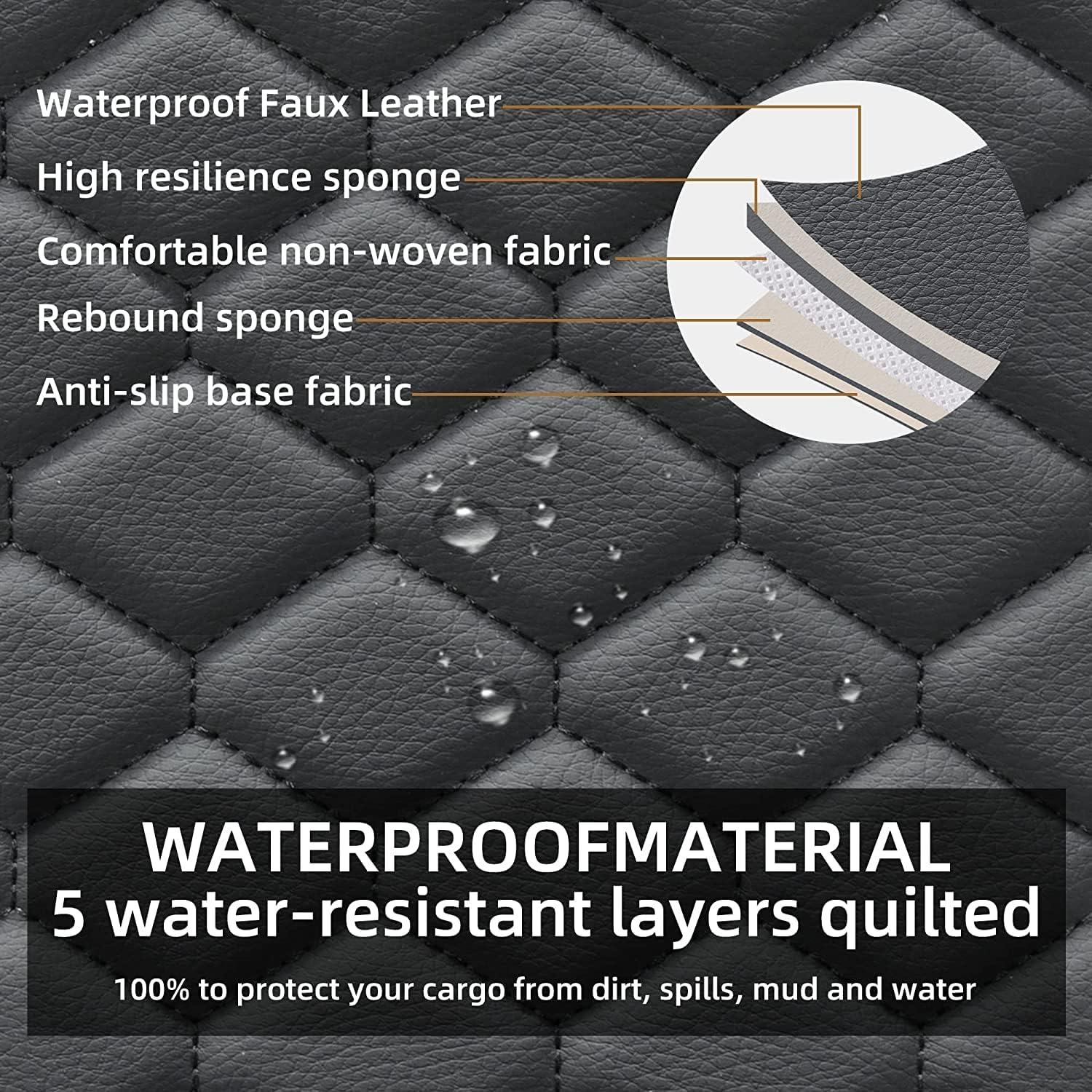 Fundas de Asiento Delantero Elantrip Cuero Impermeable Negro