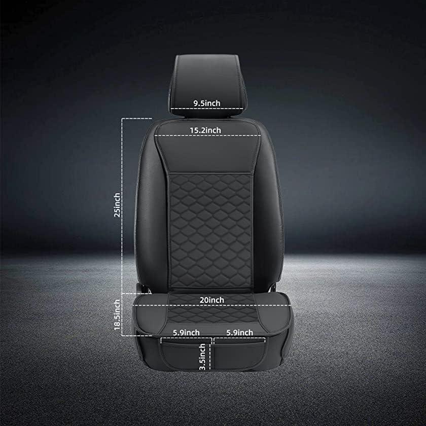 Fundas de Asiento Delantero Elantrip Cuero Impermeable Negro