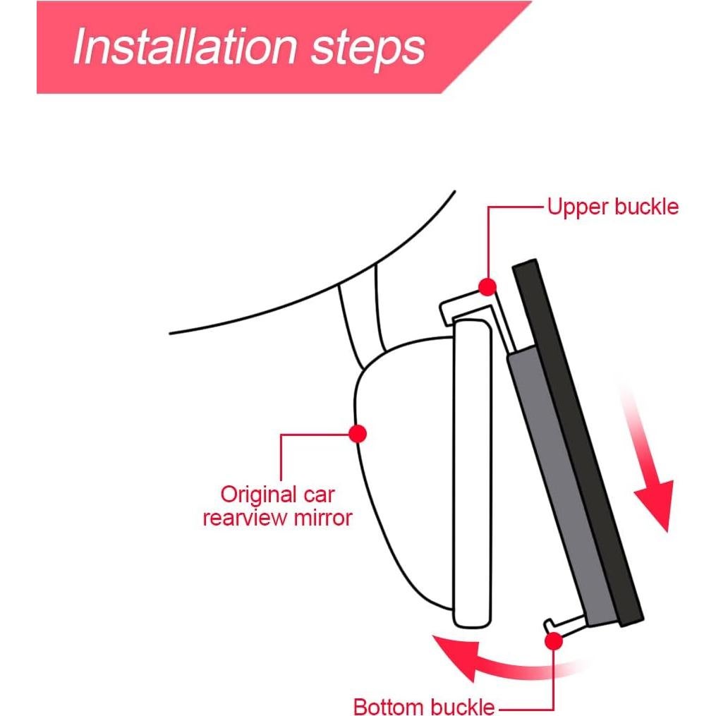 Espejo Retrovisor Brillante BLAU GRUN 27.5x8 cm Ajustable