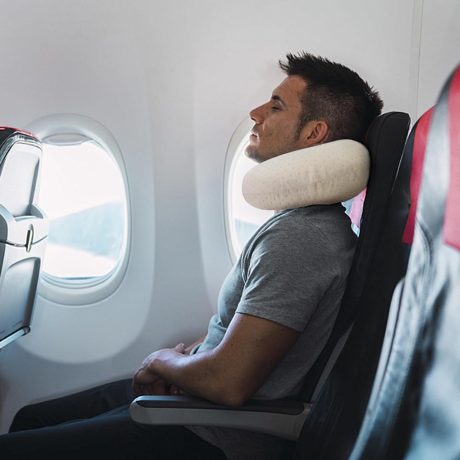 Almohada de Cuello Viscoelástica Gosider Beige 30x30 cm