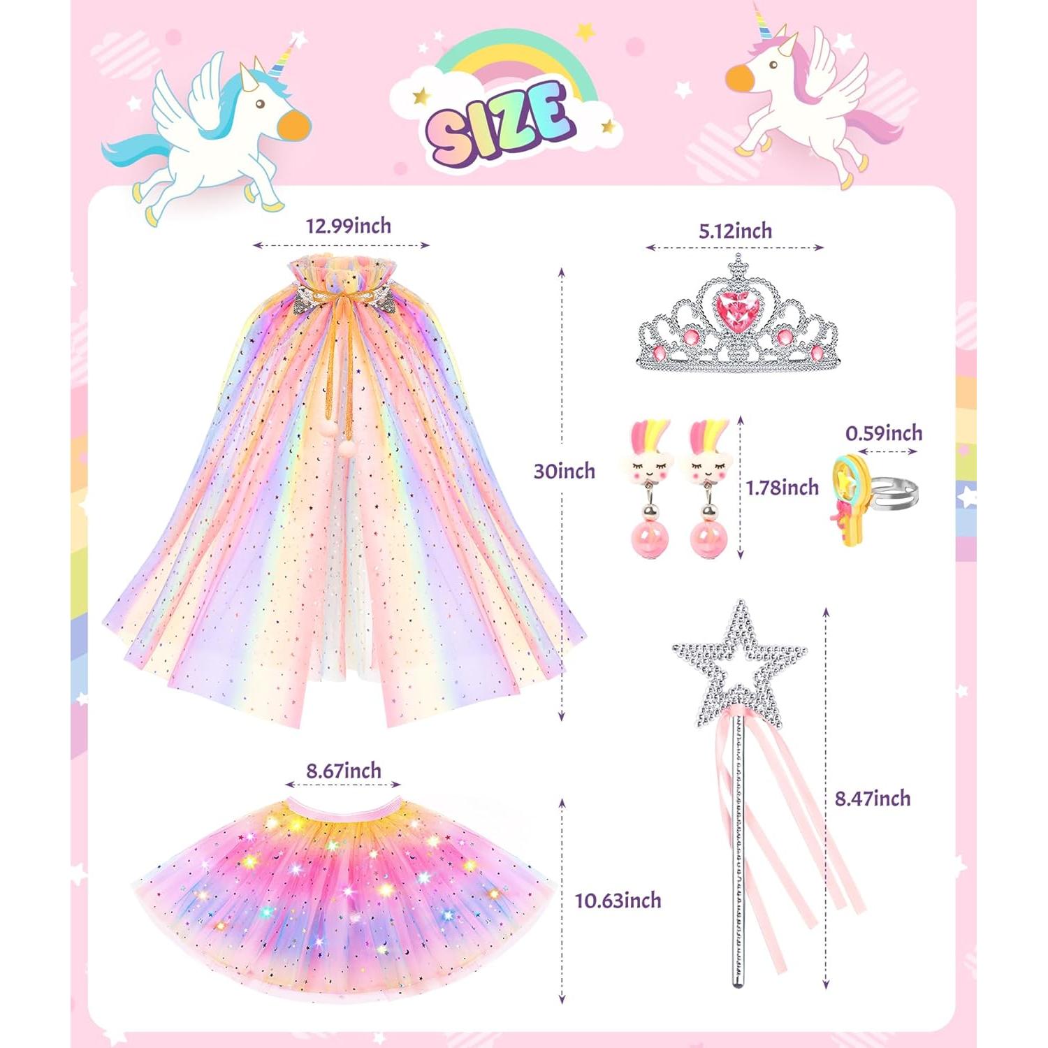 Disfraz de Princesa Iluminada DOLNOW para Niña 3-6 Años