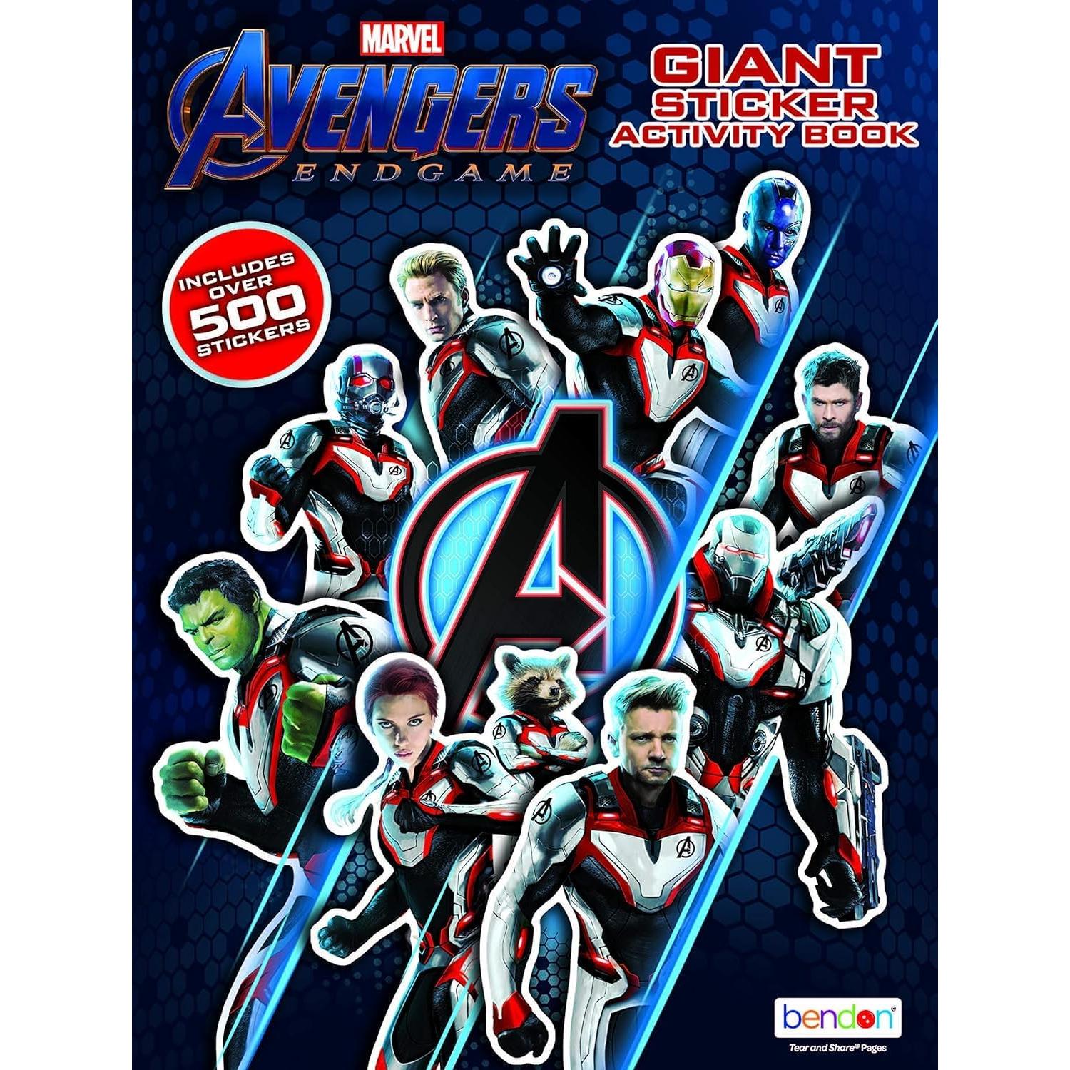 Libro para Colorear Marvel Avengers con 500 Stickers
