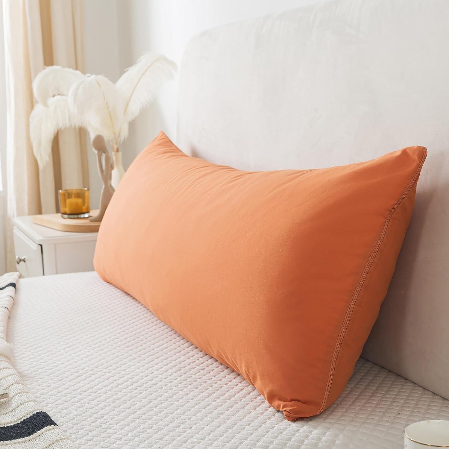 Almohada Corporal Larga WhatsBedding Espuma Viscoelástica Naranja