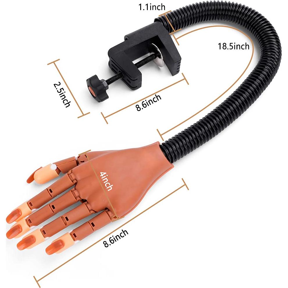 Mano de Práctica para Uñas Acrílicas LIONVISON con 100 Consejos