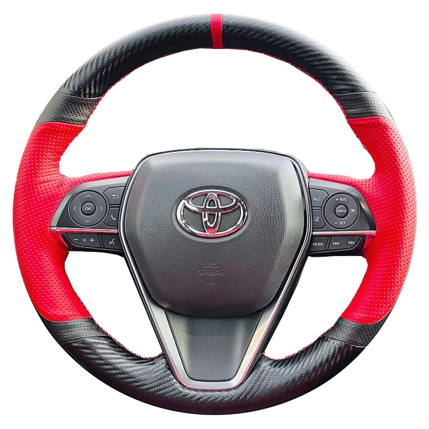 Cubierta de Volante de Cuero Aohua para Toyota RAV4/Camry/Corolla/Avalon