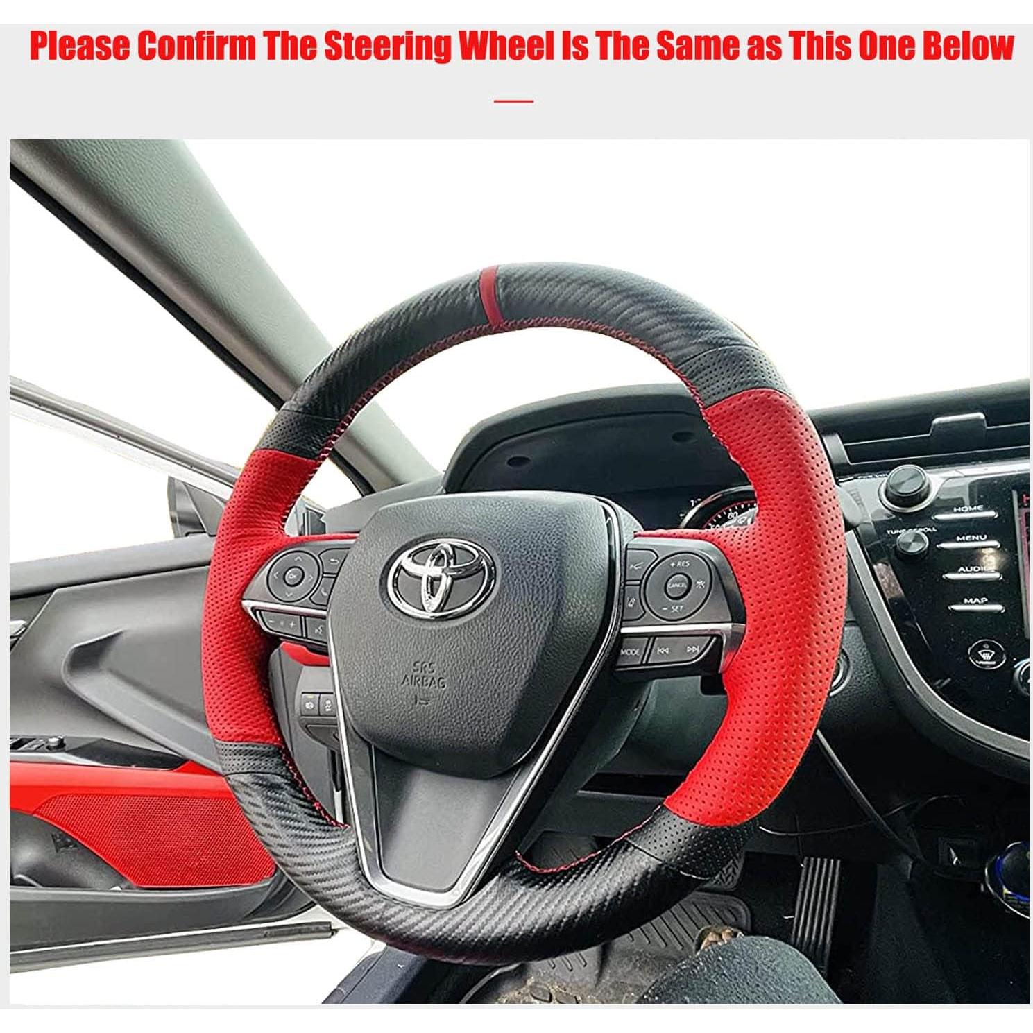 Cubierta de Volante de Cuero Aohua para Toyota RAV4/Camry/Corolla/Avalon