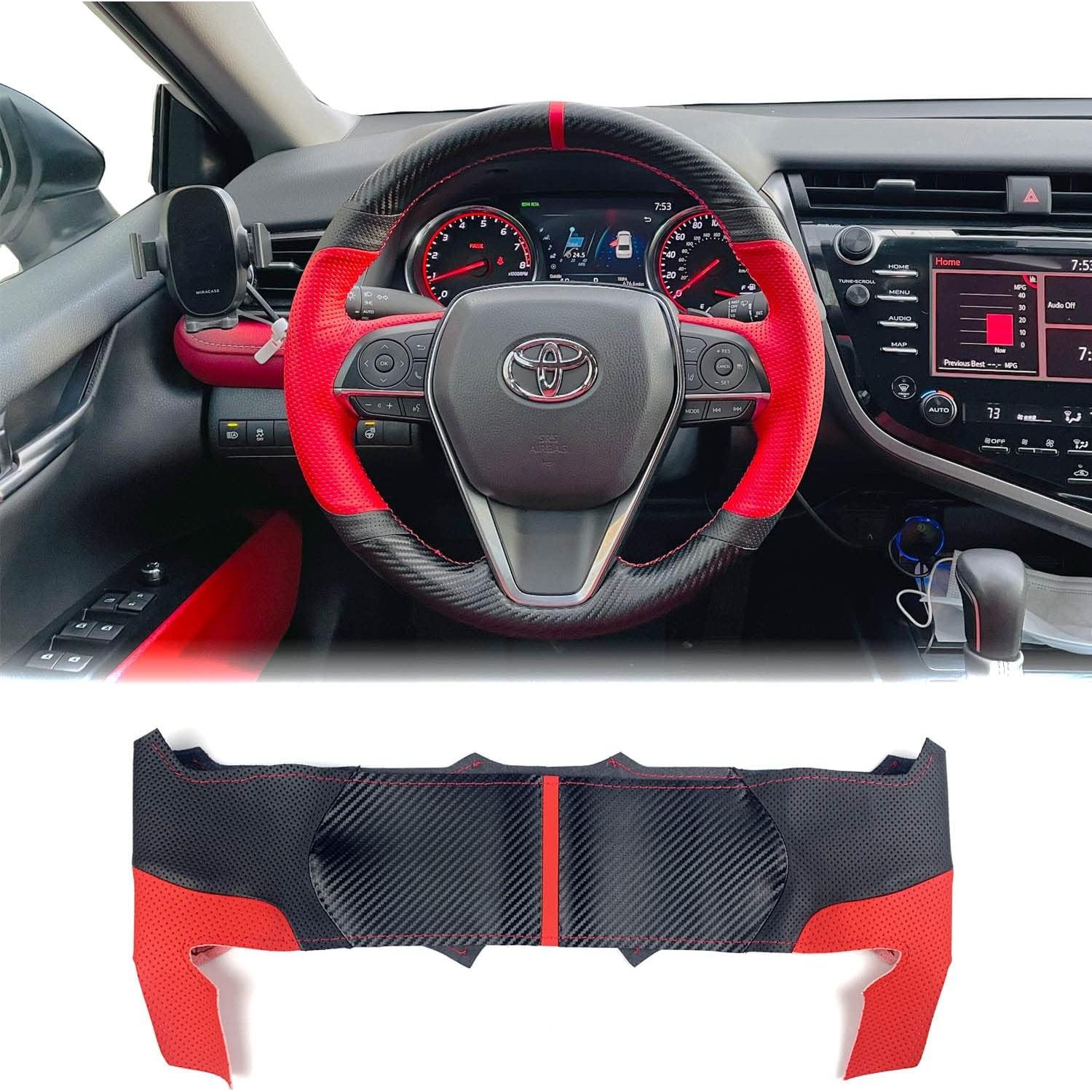 Cubierta de Volante de Cuero Aohua para Toyota RAV4/Camry/Corolla/Avalon