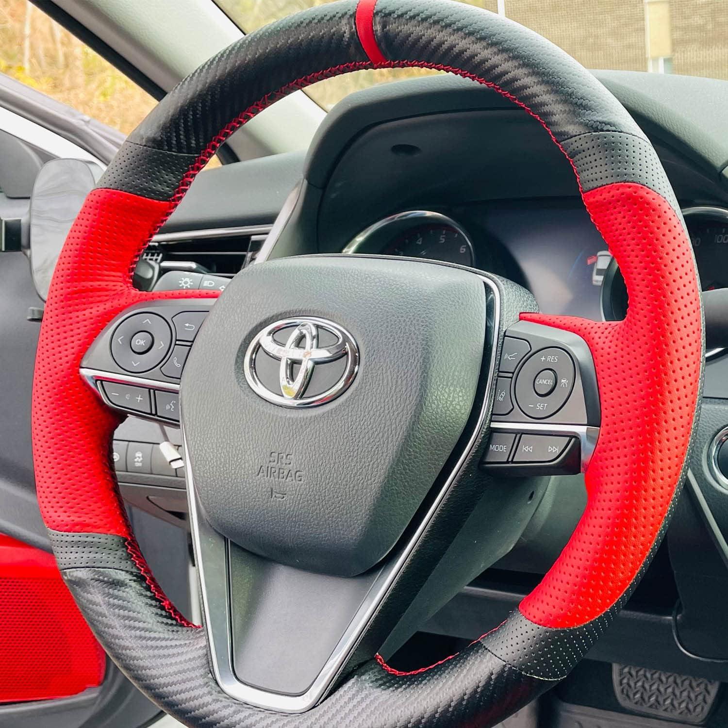 Cubierta de Volante de Cuero Aohua para Toyota RAV4/Camry/Corolla/Avalon