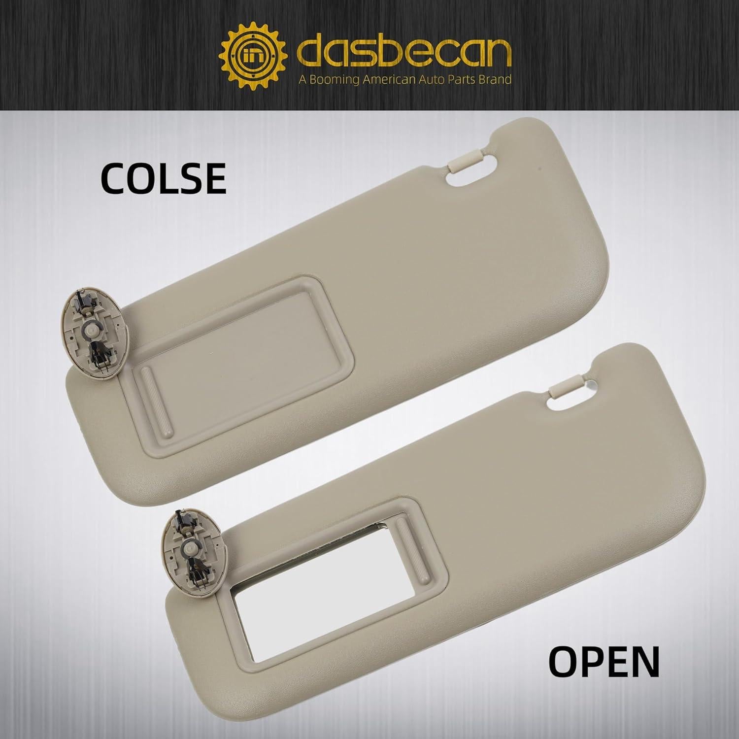 Visera Lado Conductor Izquierdo Dasbecan Toyota Corolla 2009-2013 Cuero