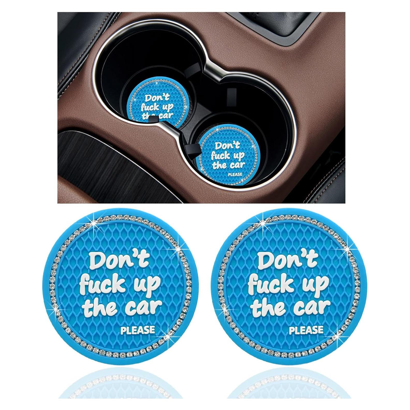 Ziciner Coaster Antideslizante para Auto Bling 2 Piezas
