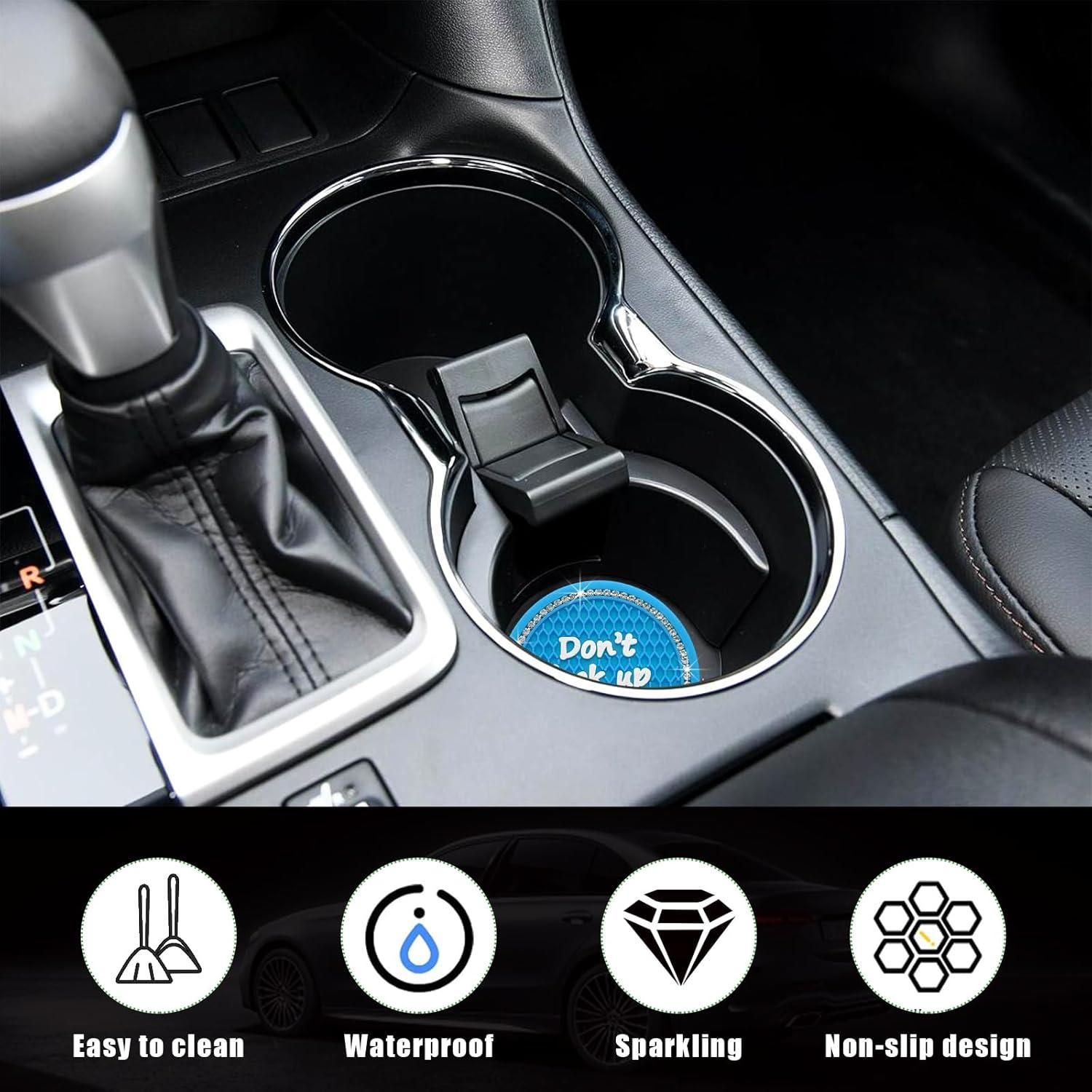 Ziciner Coaster Antideslizante para Auto Bling 2 Piezas