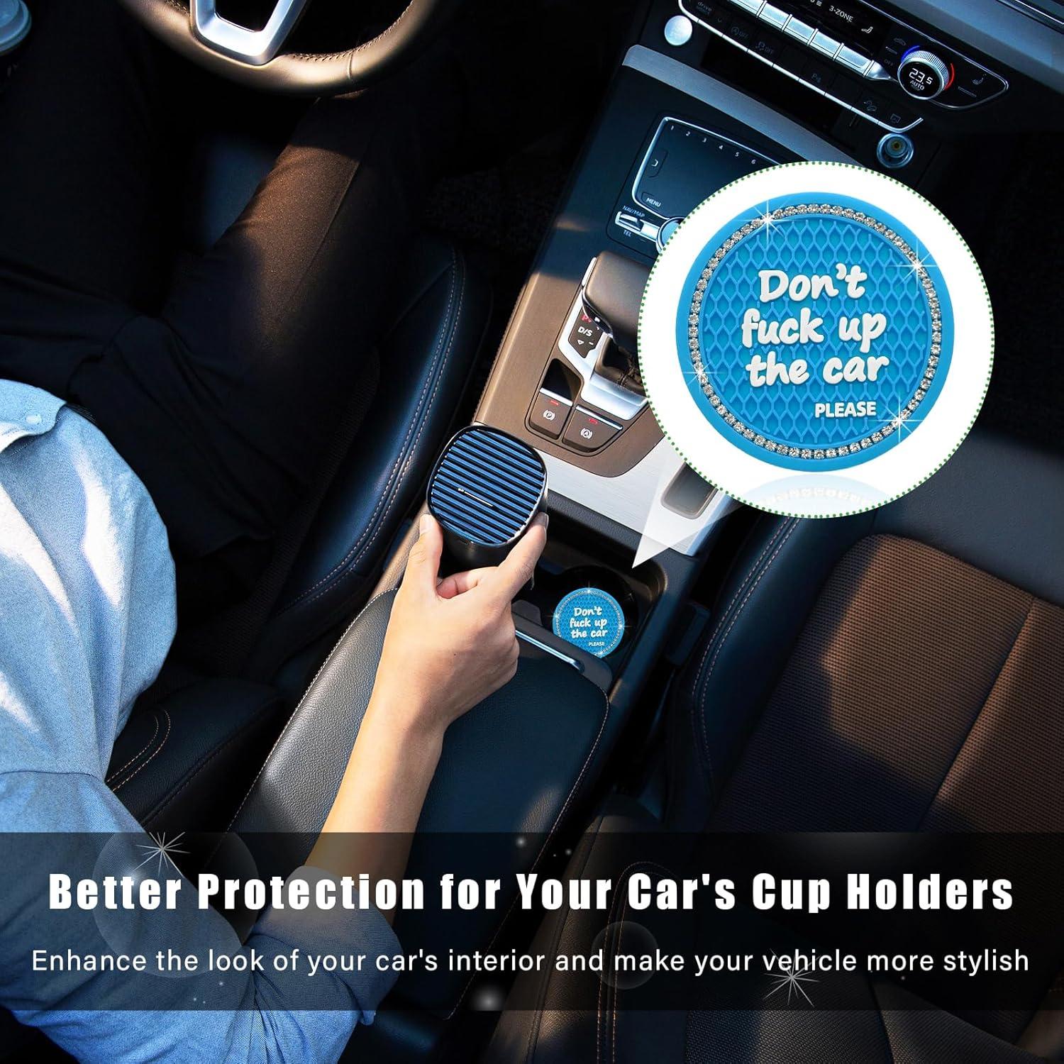 Ziciner Coaster Antideslizante para Auto Bling 2 Piezas