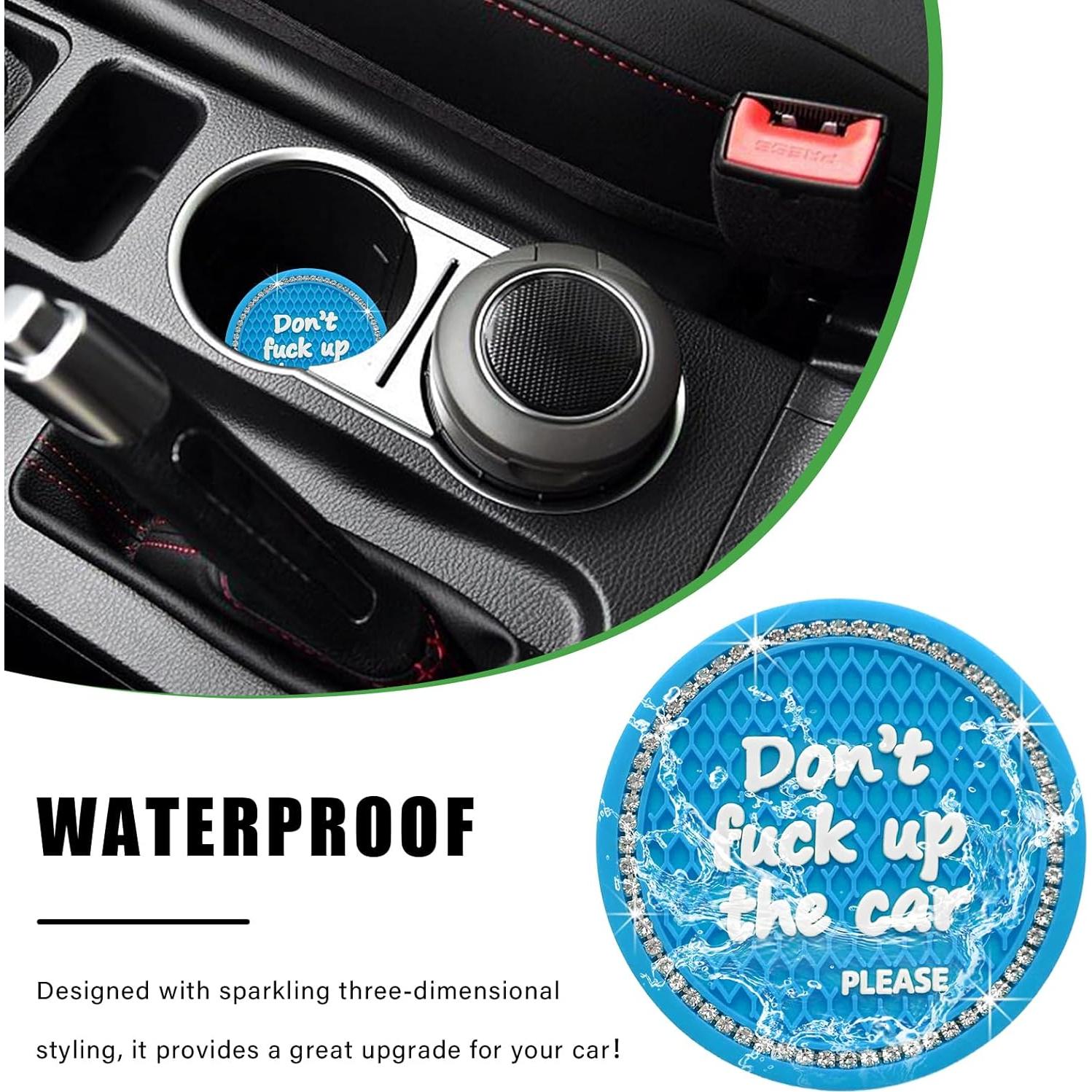 Ziciner Coaster Antideslizante para Auto Bling 2 Piezas