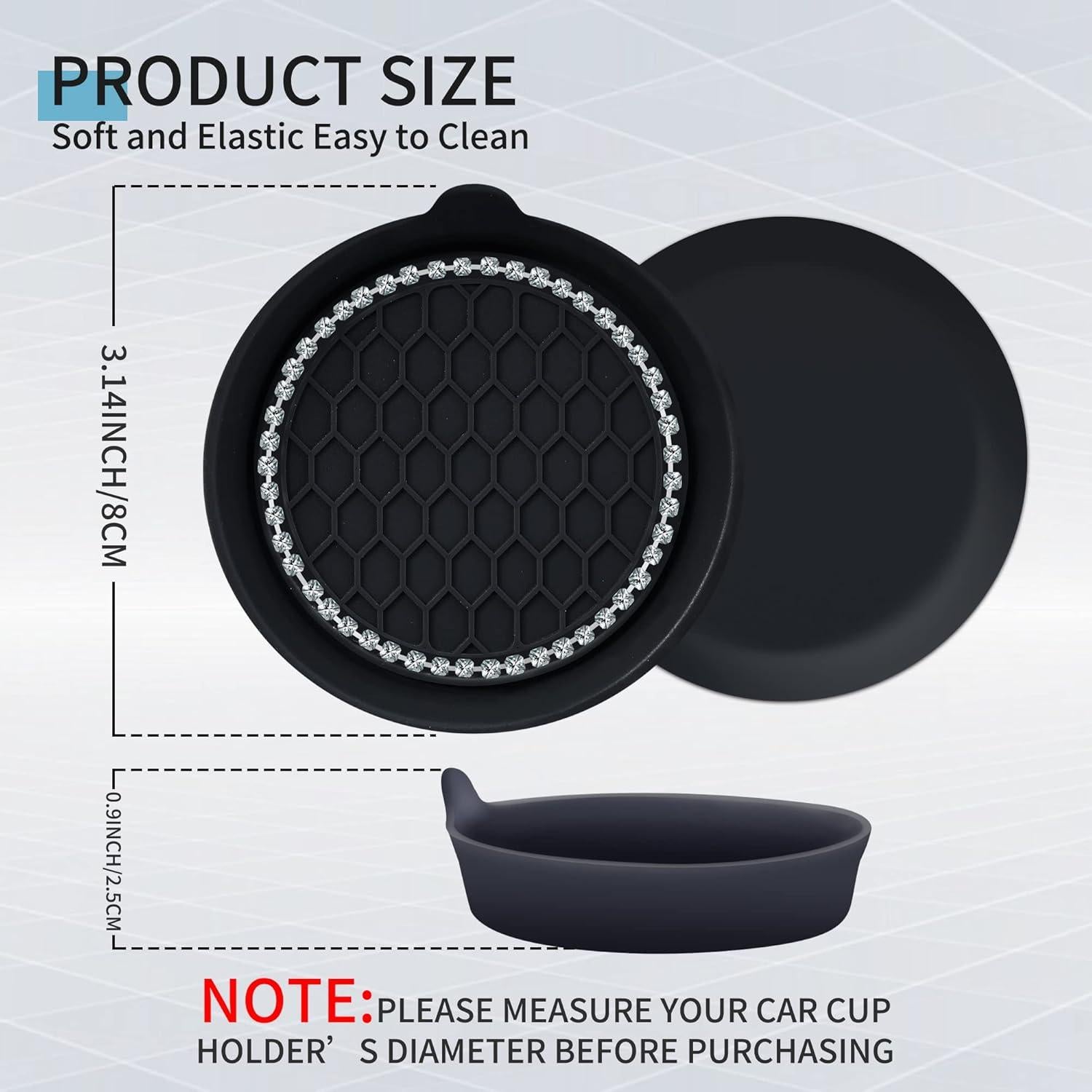 Soporte de Vaso para Auto Amooca 4 Piezas Antideslizante