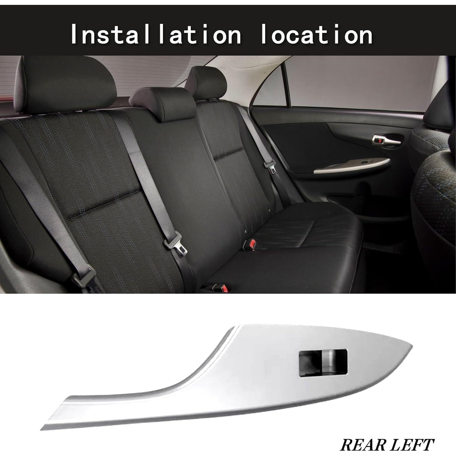 Cubierta Panel Interruptor Ventana Toyota Corolla 2009-2013 Plateado