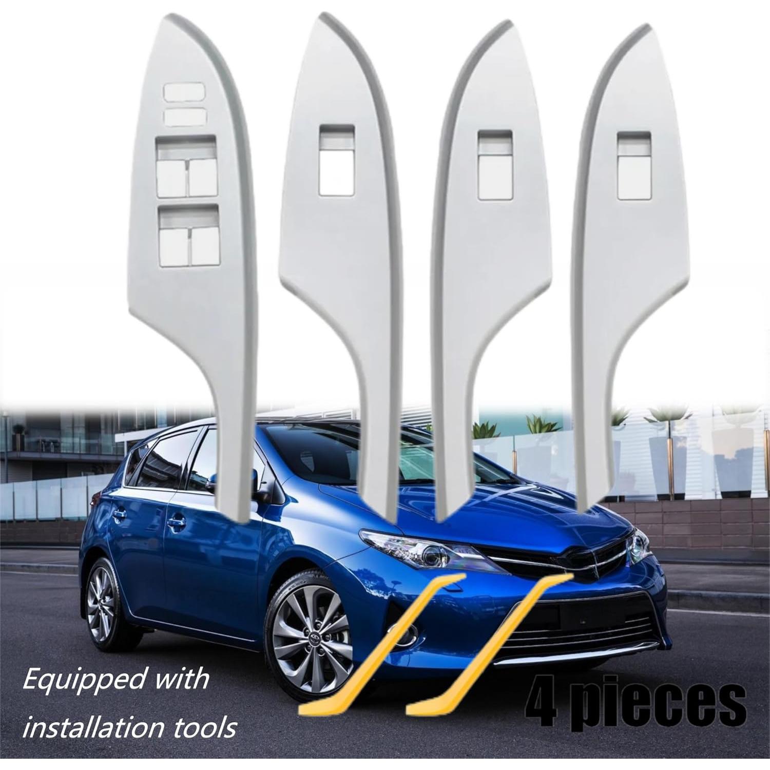 Cubierta Panel Interruptor Ventana Toyota Corolla 2009-2013 Plateado