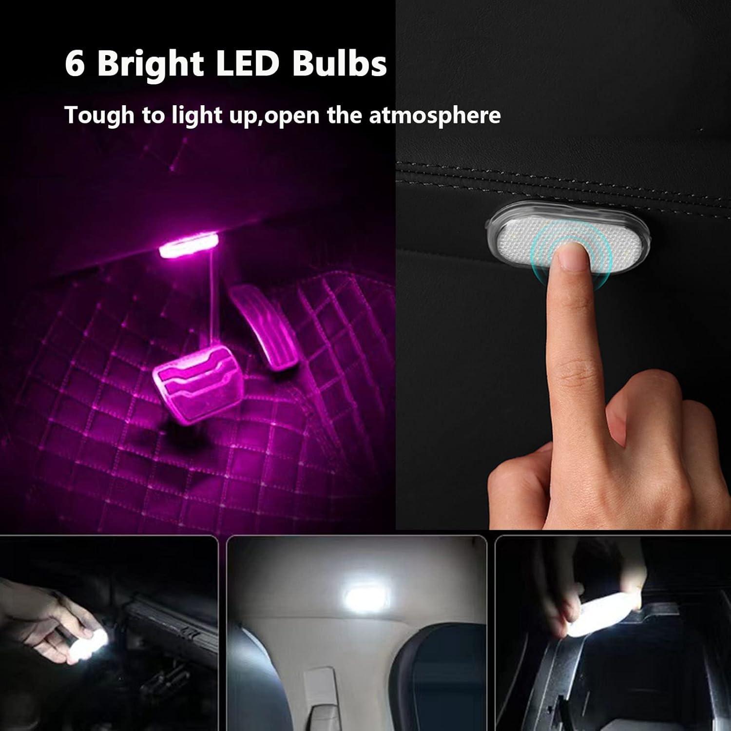 Luces LED Inalámbricas ATREPIN para Interior de Coche 7 Colores