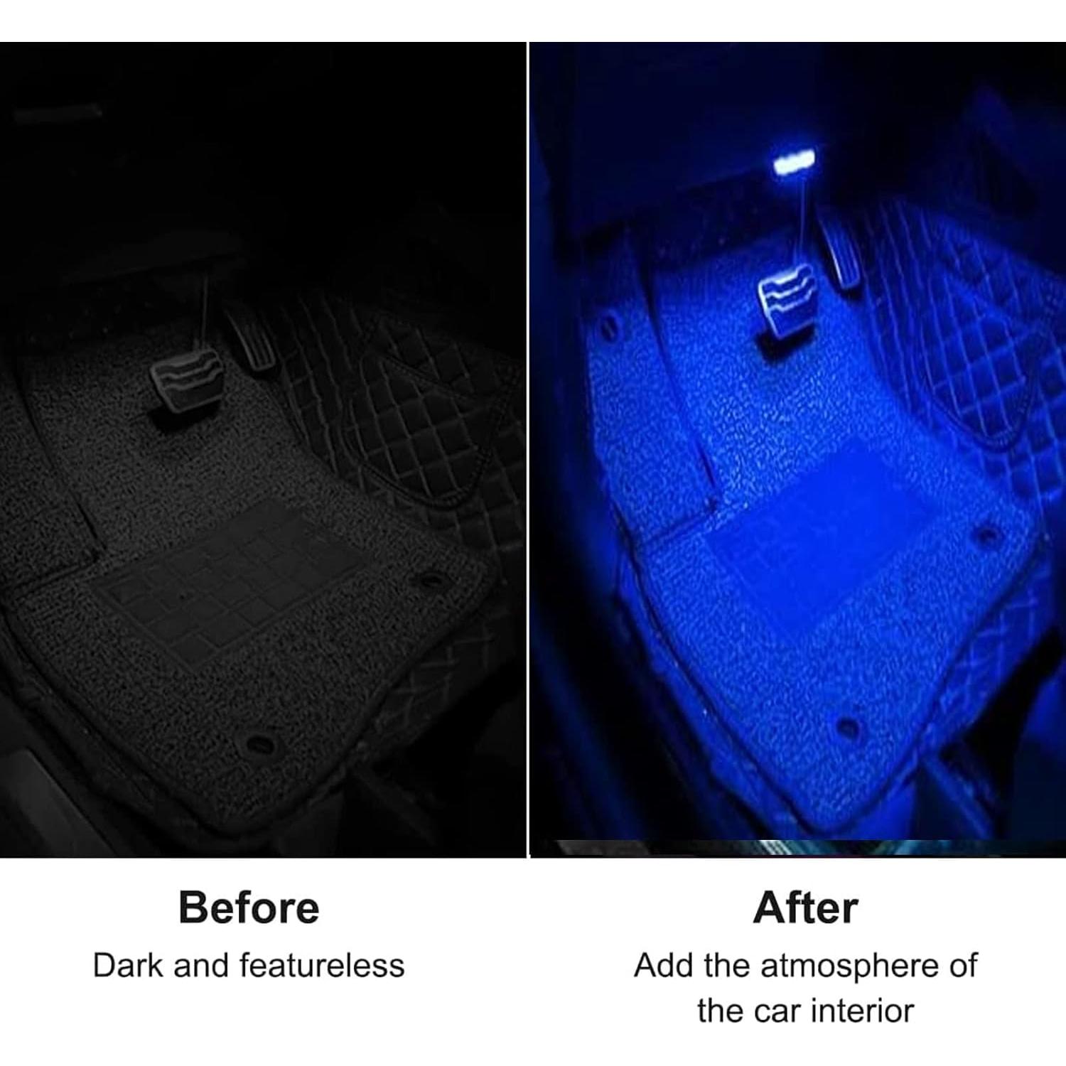 Luces LED Inalámbricas ATREPIN para Interior de Coche 7 Colores