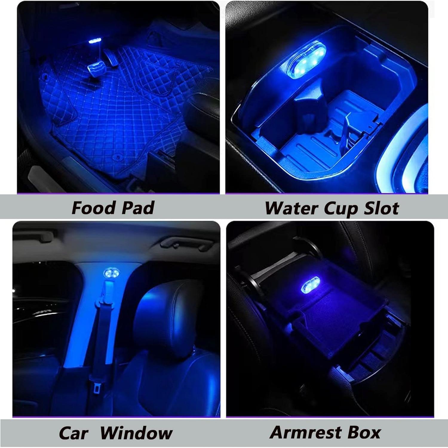 Luces LED Inalámbricas ATREPIN para Interior de Coche 7 Colores