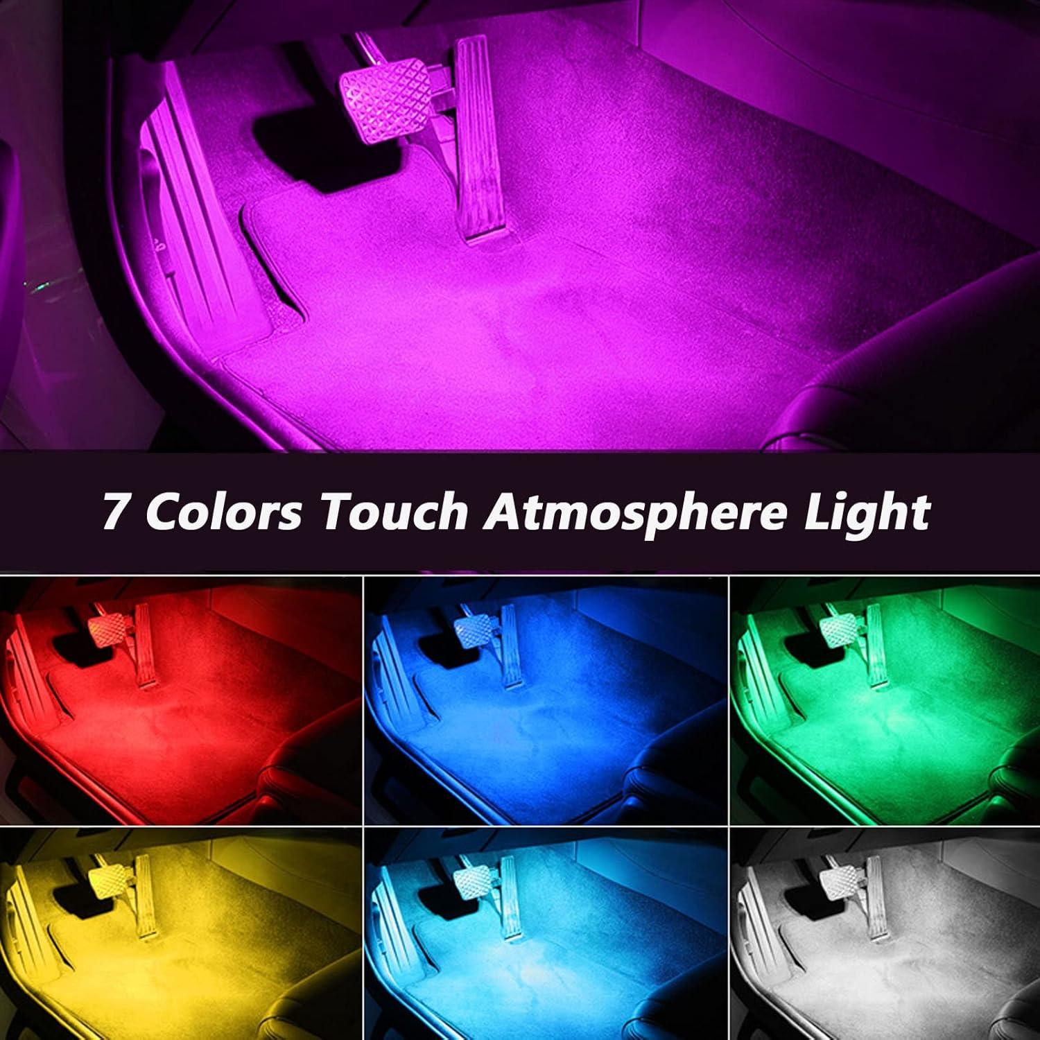 Luces LED Inalámbricas ATREPIN para Interior de Coche 7 Colores
