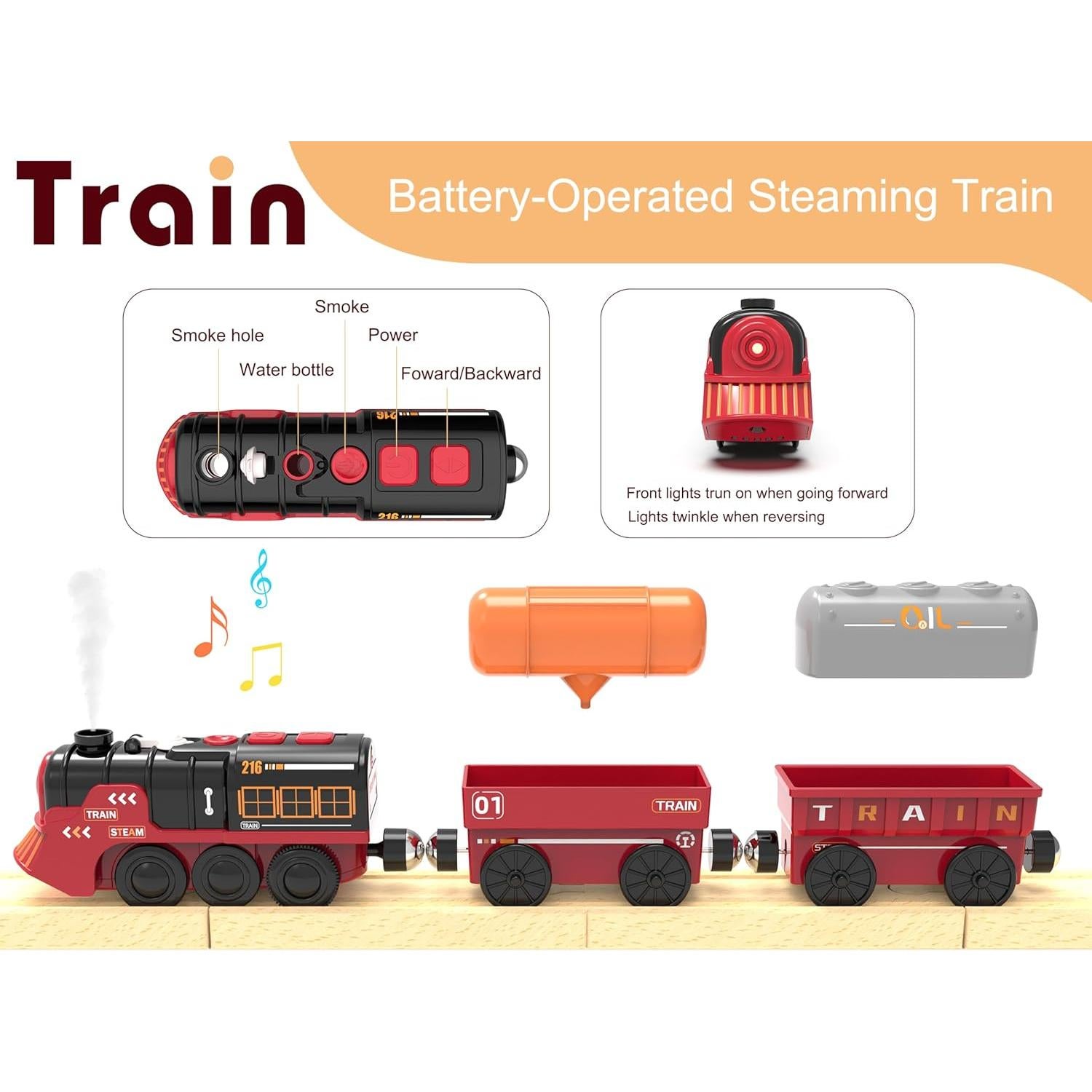 Juego de tren eléctrico May & Z con luces y sonidos