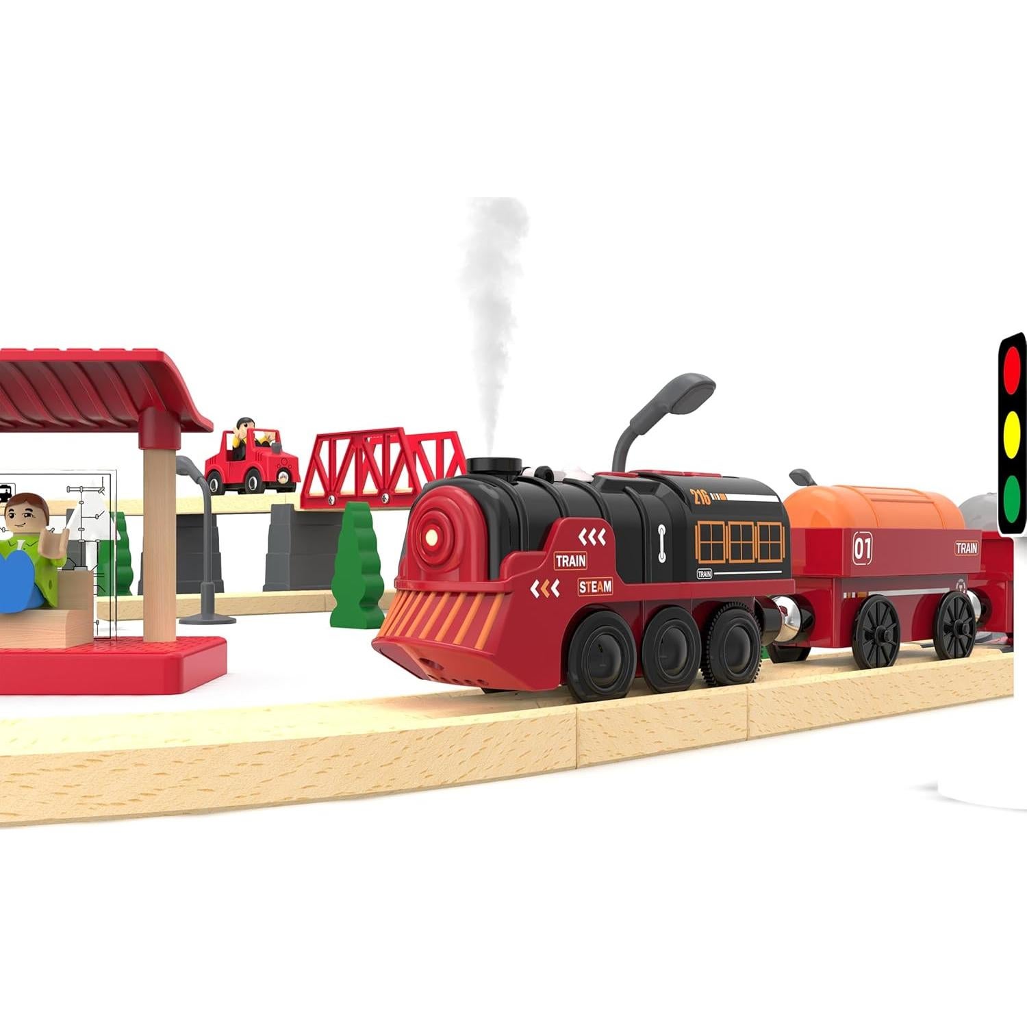 Juego de tren eléctrico May & Z con luces y sonidos